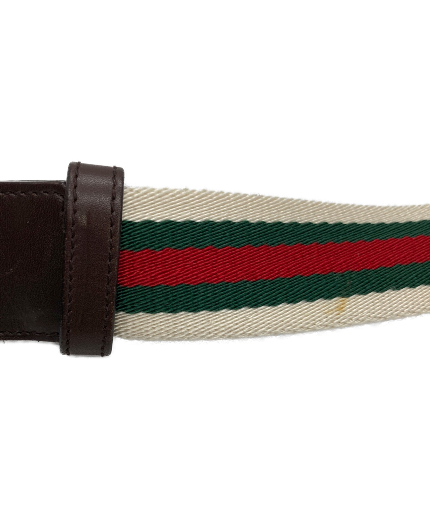 中古・古着通販】GUCCI (グッチ) GGロゴバックル ラインガチャベルト