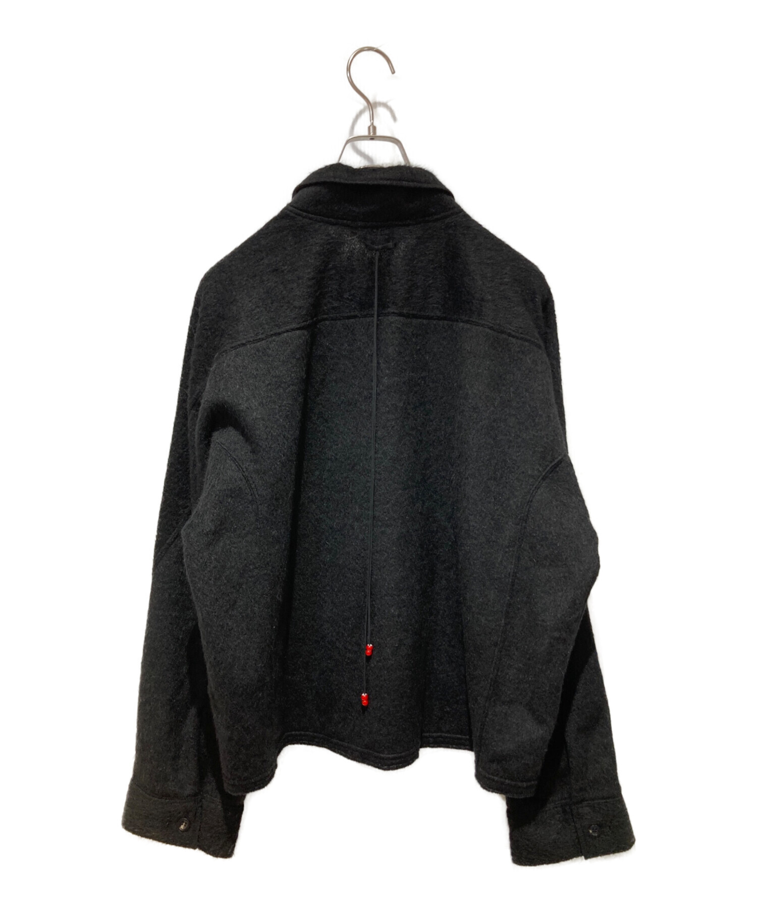 アンセルムANCELLMサーマルブラック 中古・古着通販】ANCELLM (アンセルム) SHAGGY ZIP UP SHIRT ブラック