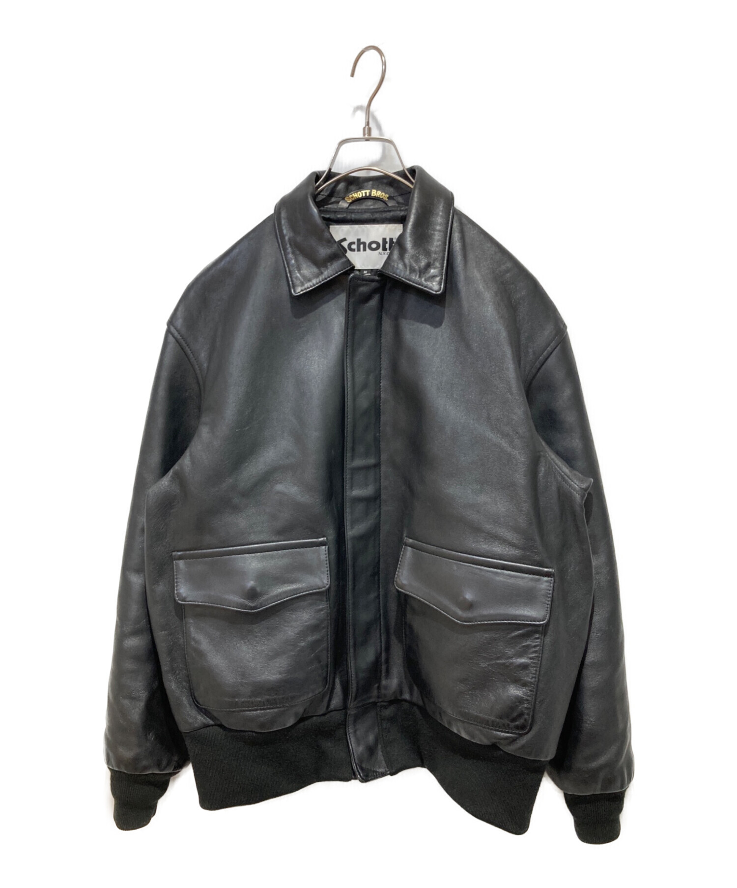 中古・古着通販】Schott (ショット) レザージャケット ブラック サイズ 