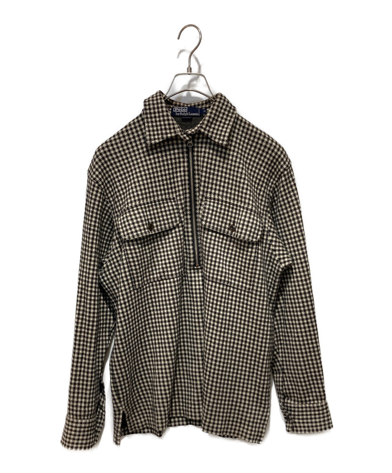 POLO RALPH LAUREN ハーフスナップ チェックシャツ 古着 中古・古着通販】POLO RALPH LAUREN (ポロ・ラルフローレン) 千鳥格子