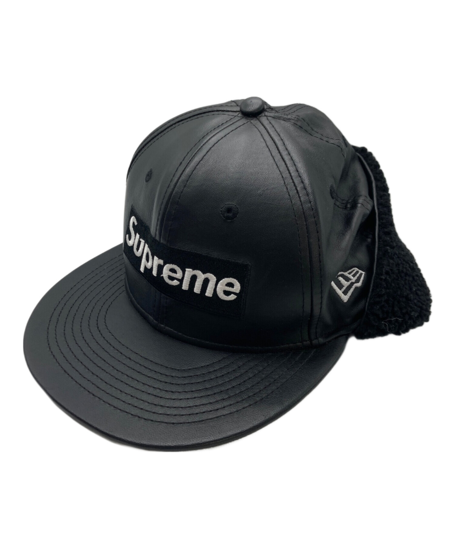 中古・古着通販】Supreme (シュプリーム) LEATHER EARFLAP BOX LOGO