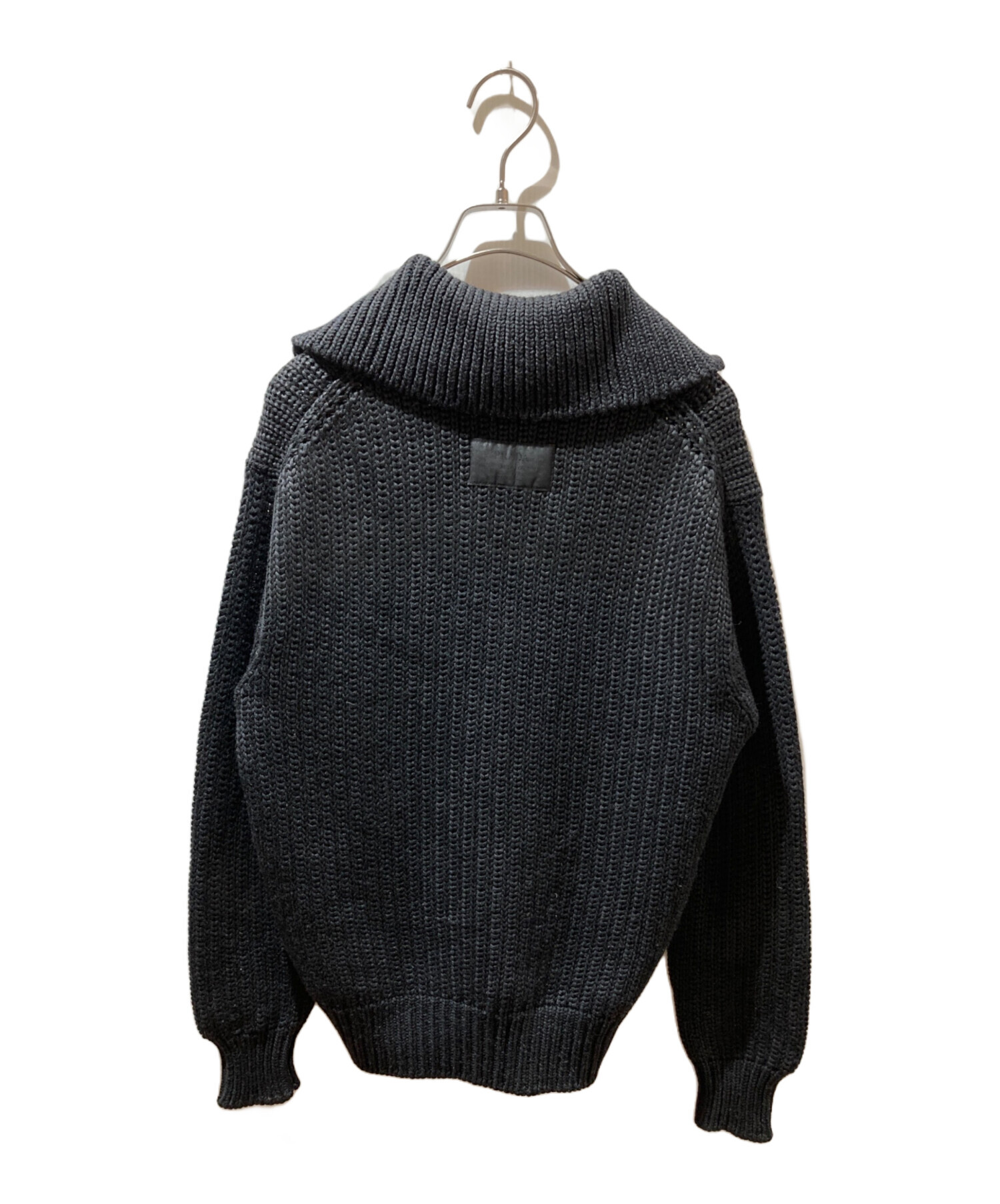 中古・古着通販】PRADA (プラダ) ジップアップニット ブラック サイズ