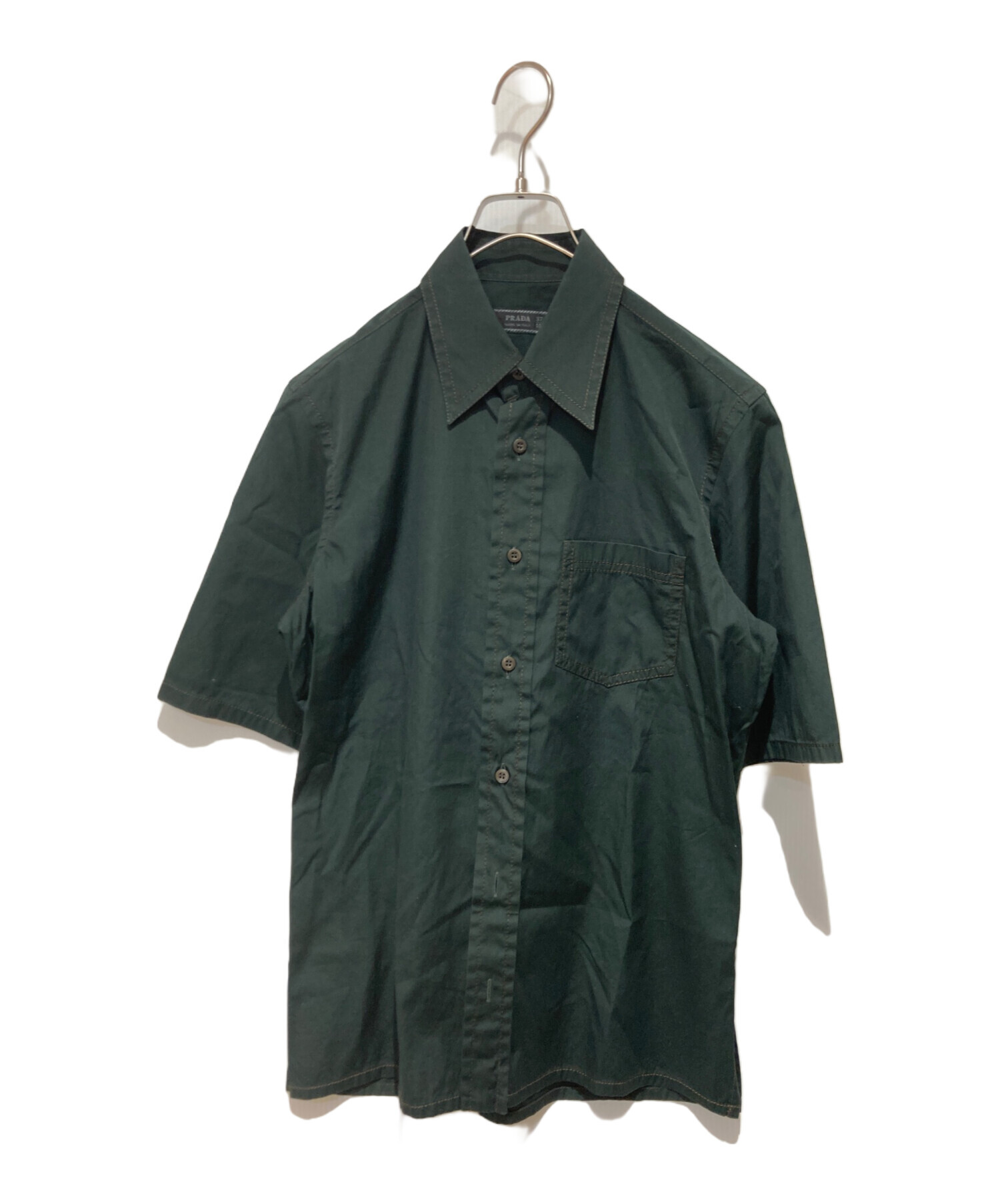 古田さん専用 中古・古着通販】PRADA (プラダ) ステッチポケットシャツ グリーン