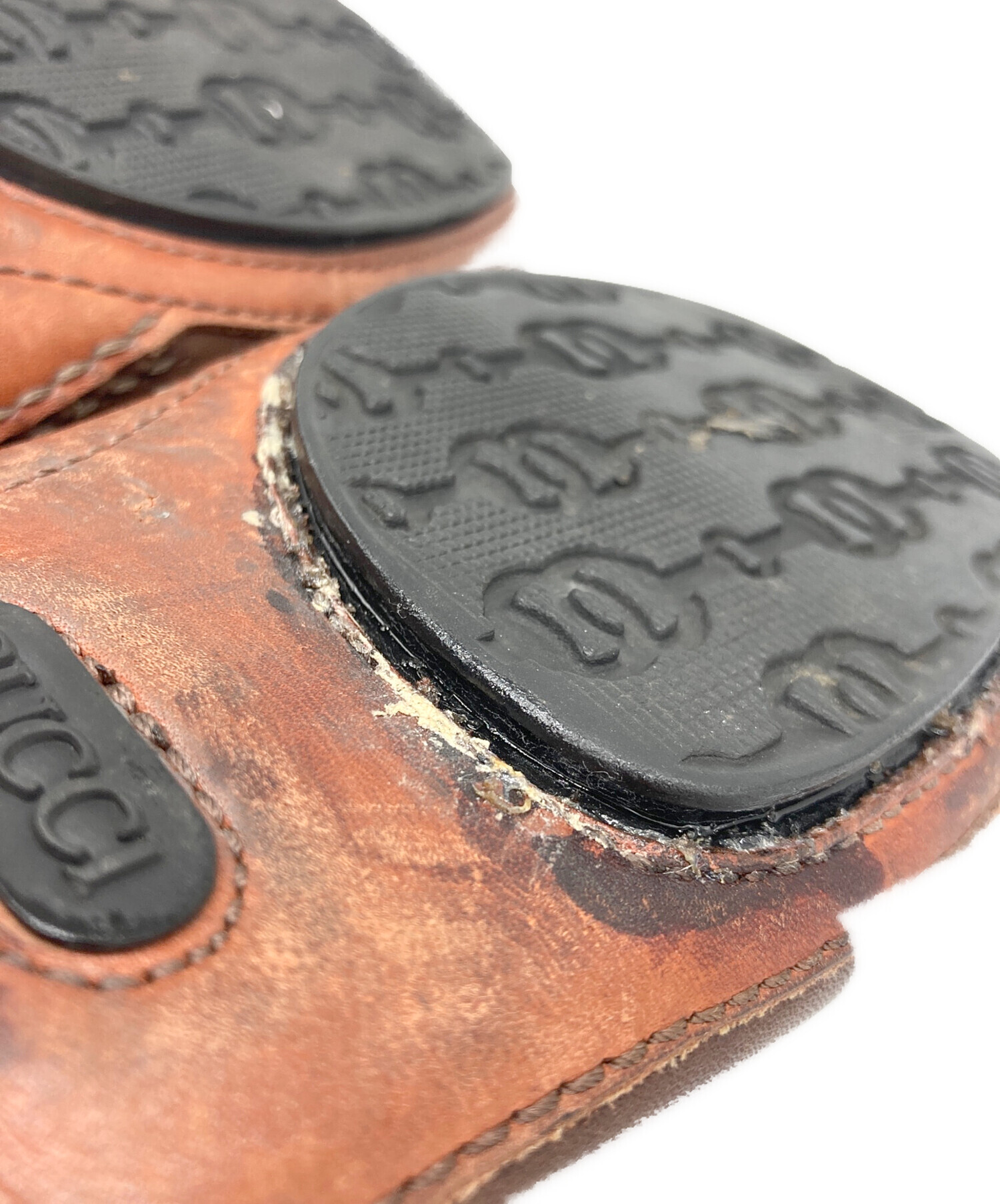 中古・古着通販】GUCCI (グッチ) ホースビットチャッカブーツ ブラウン