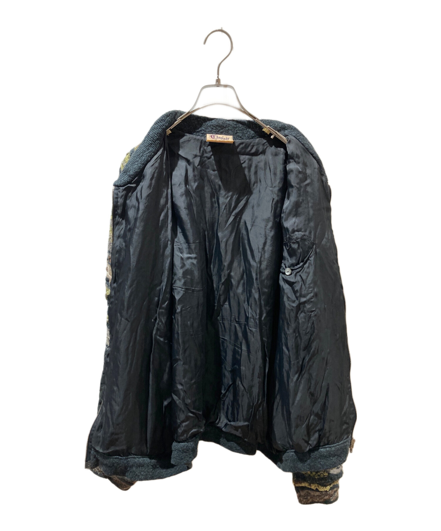 中古・古着通販】COOGI (クージー) ジップアップ3Dニット ブラウン