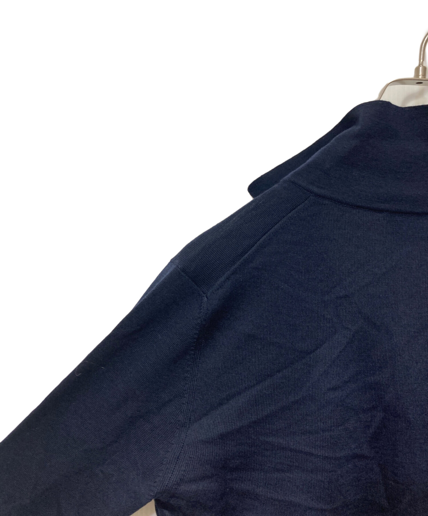 中古・古着通販】PRADA (プラダ) ニットポロシャツ ネイビー サイズ:46