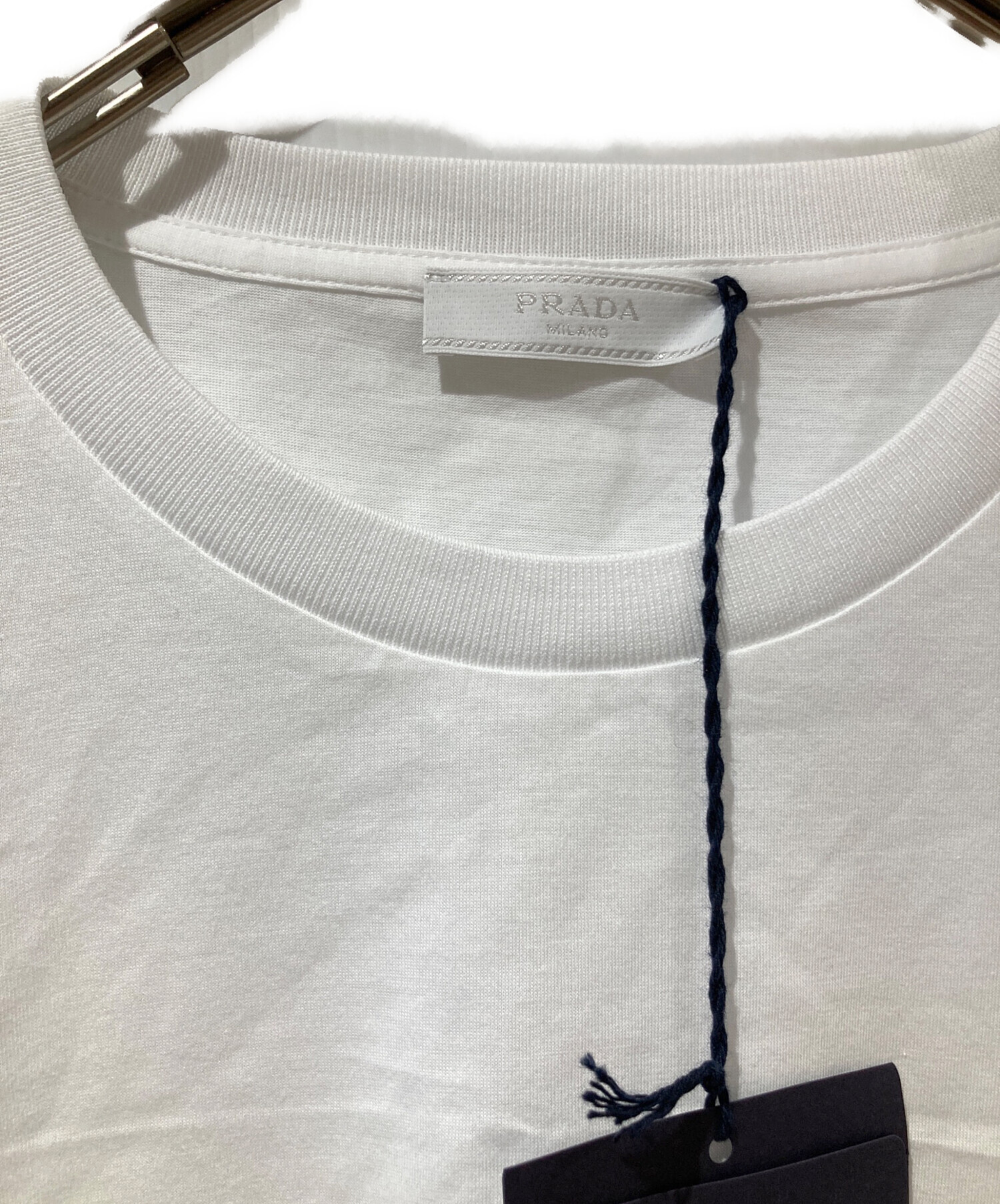 中古・古着通販】PRADA (プラダ) コットンTシャツ ホワイト サイズ:M