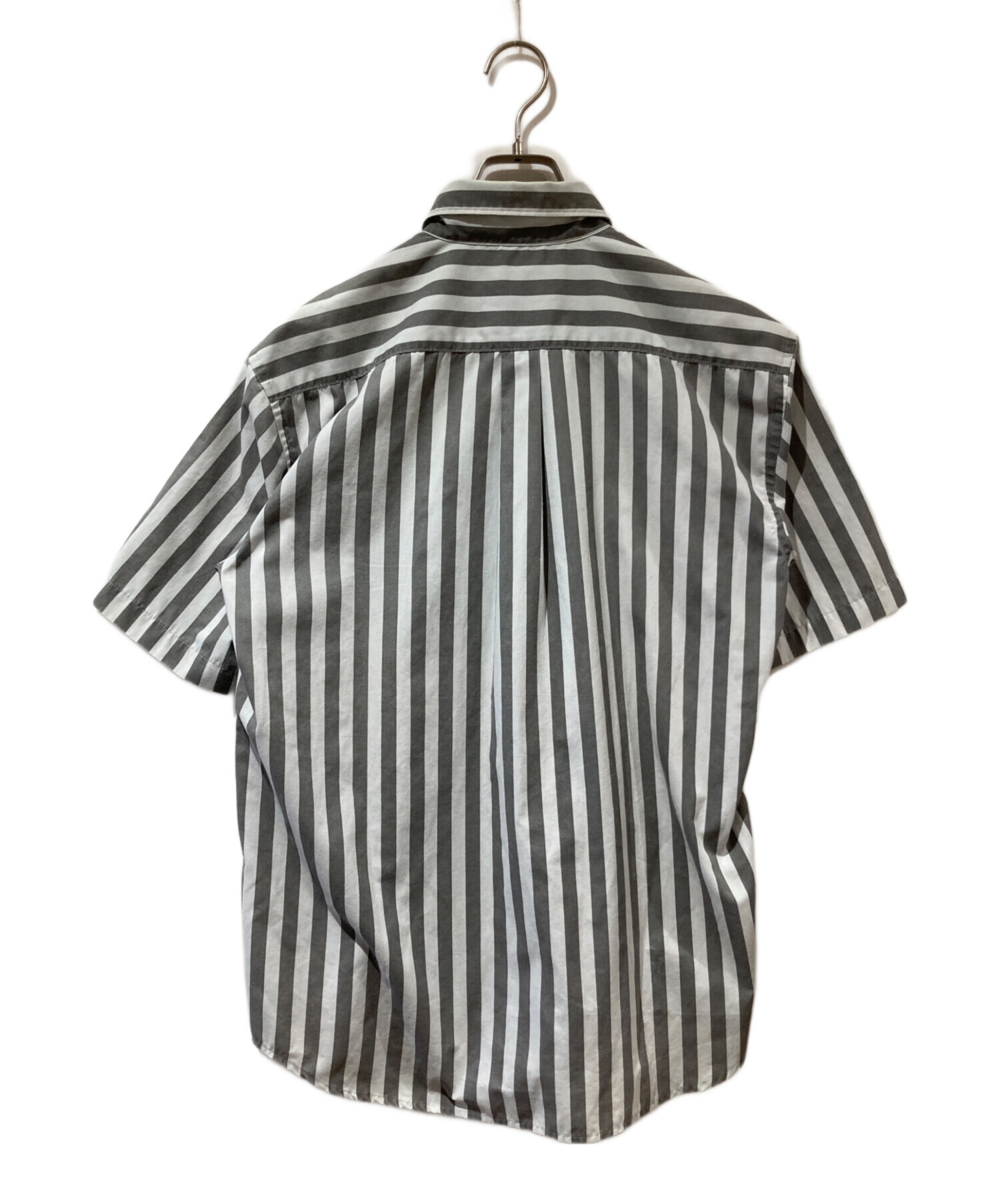 中古・古着通販】stussy (ステューシー) 花柄ストライプ切替S/Sシャツ