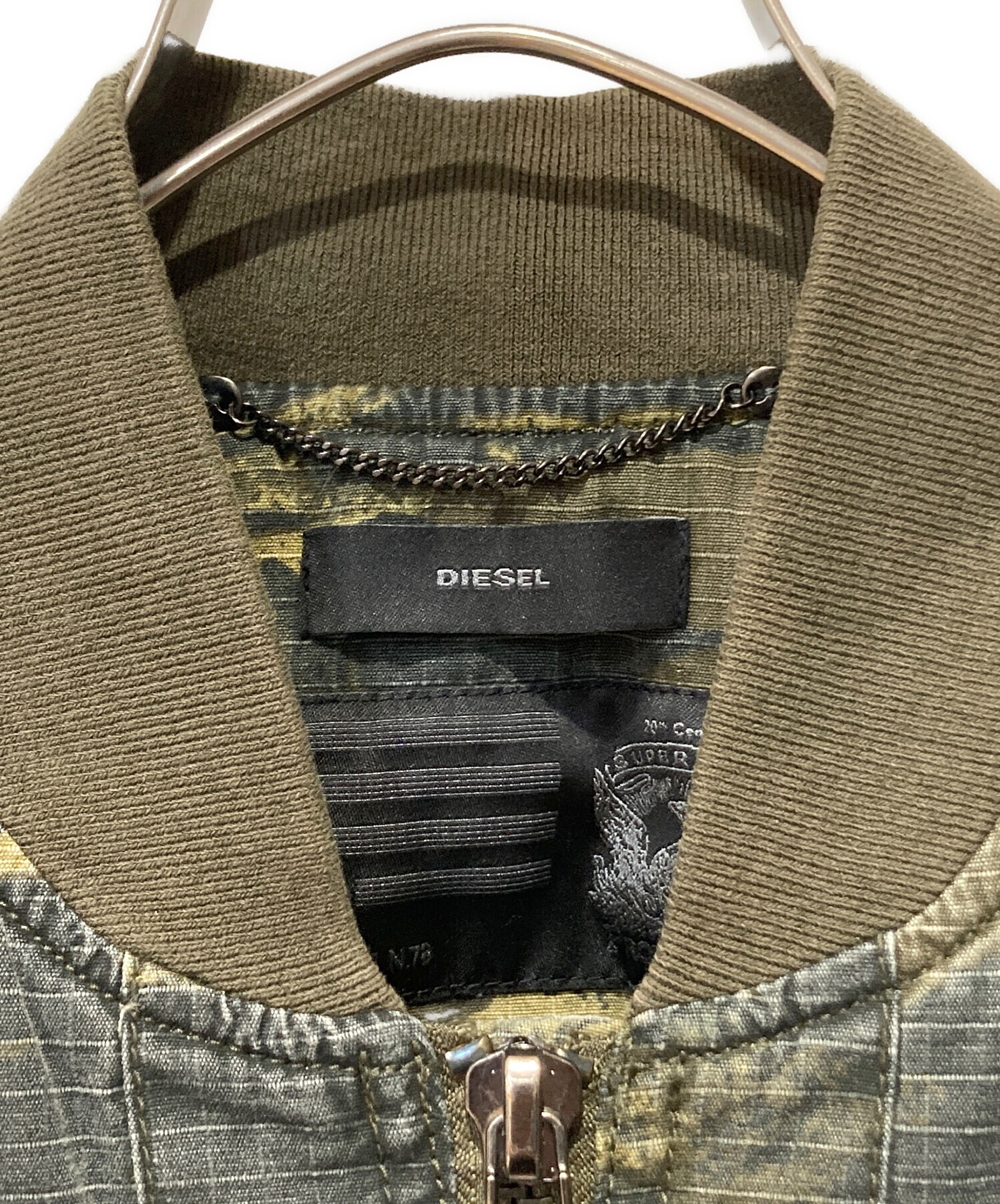 中古・古着通販】DIESEL (ディーゼル) カモ柄MA-1ブルゾン オリーブ