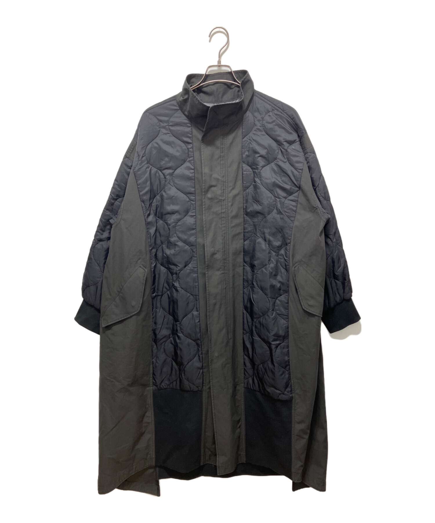 「etsinta/エシンタ」切替マキシミリタリーコート　中古 中古・古着通販】etsinta (エシンタ) 切替マキシミリタリーコート