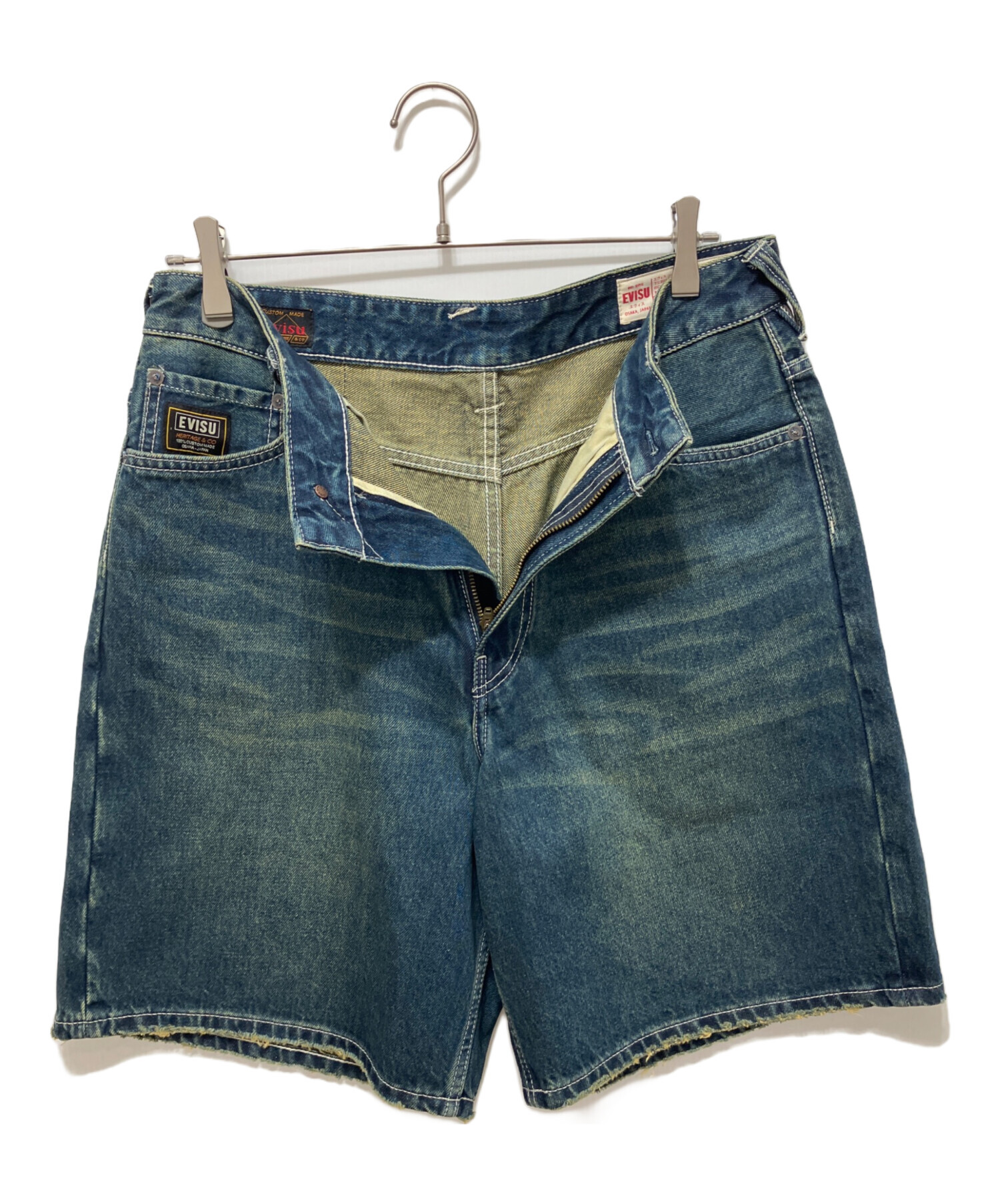 中古・古着通販】EVISU (エヴィス) 大黒デニムショーツ ネイビー 