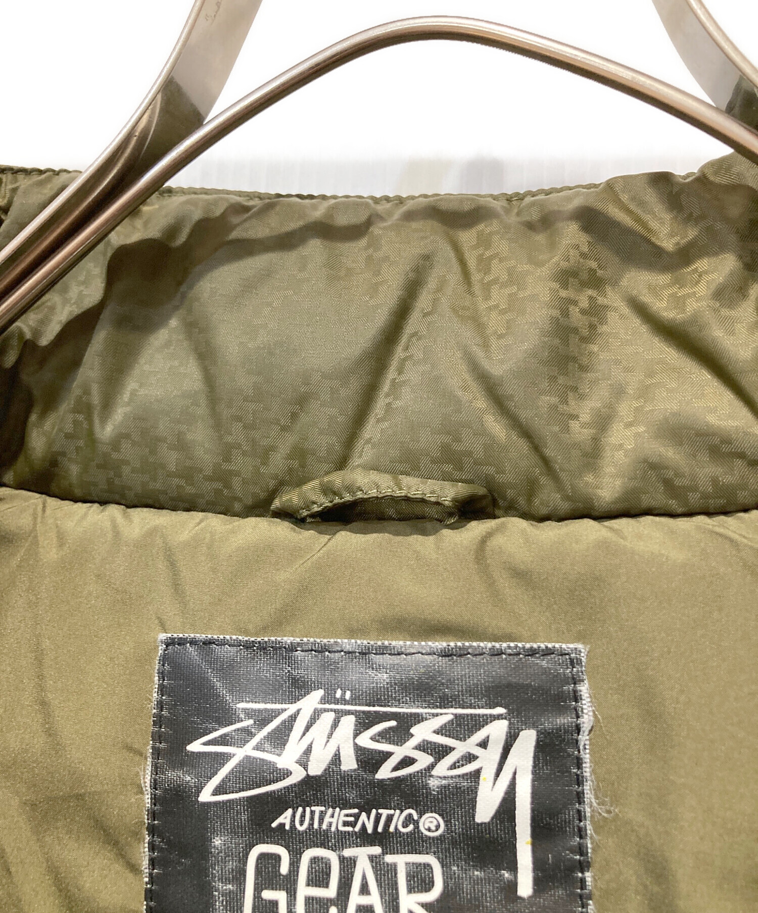 中古・古着通販】stussy (ステューシー) ダウンベスト グリーン サイズ