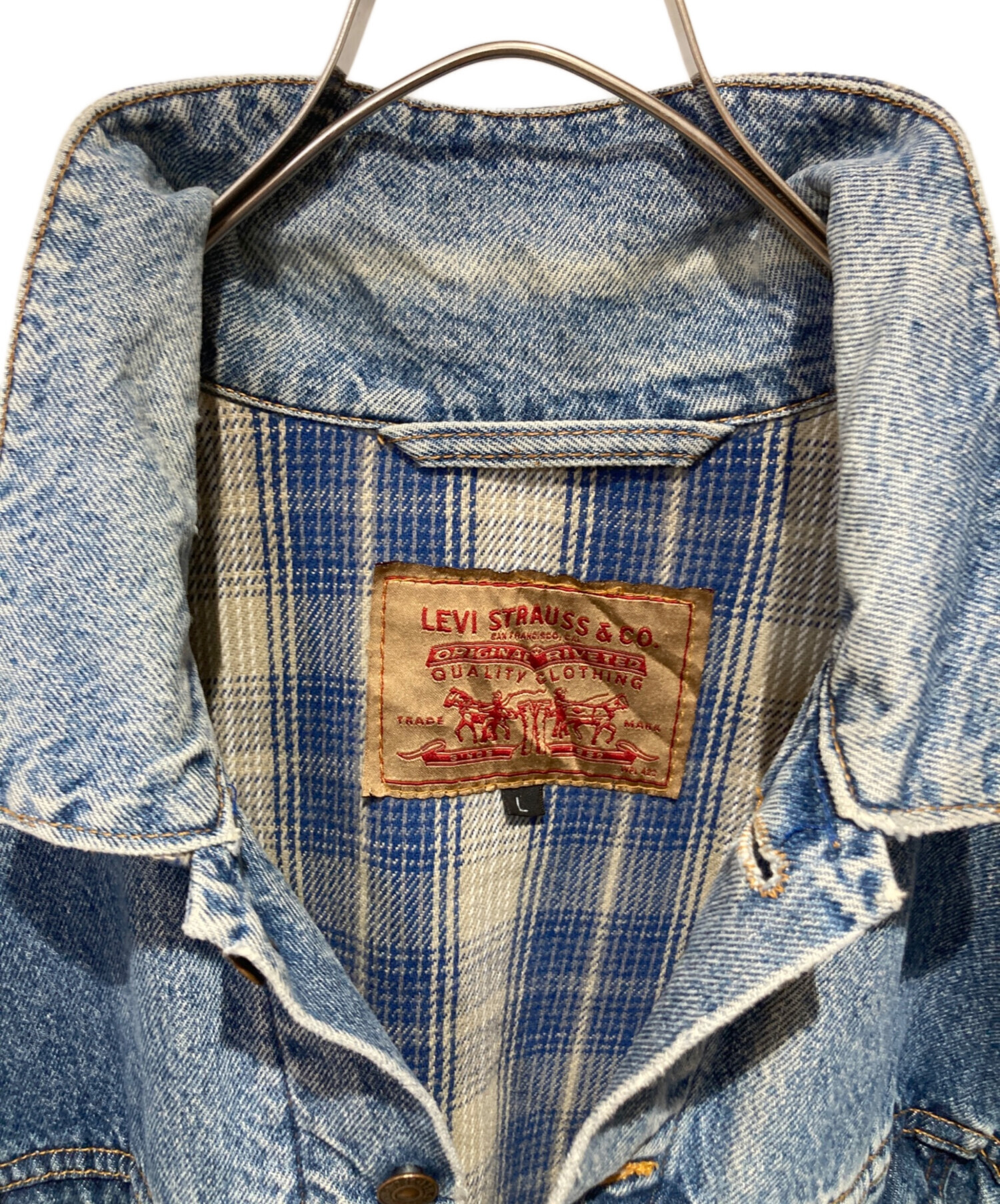 中古・古着通販】LEVI'S (リーバイス) デニムジャケット ブルー サイズ