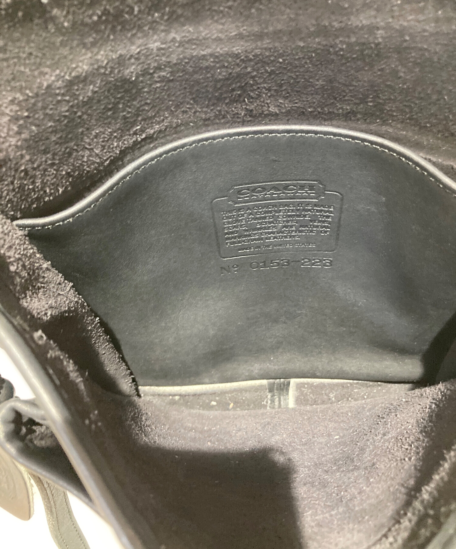 中古・古着通販】COACH (コーチ) レザーショルダーバッグ ブラック