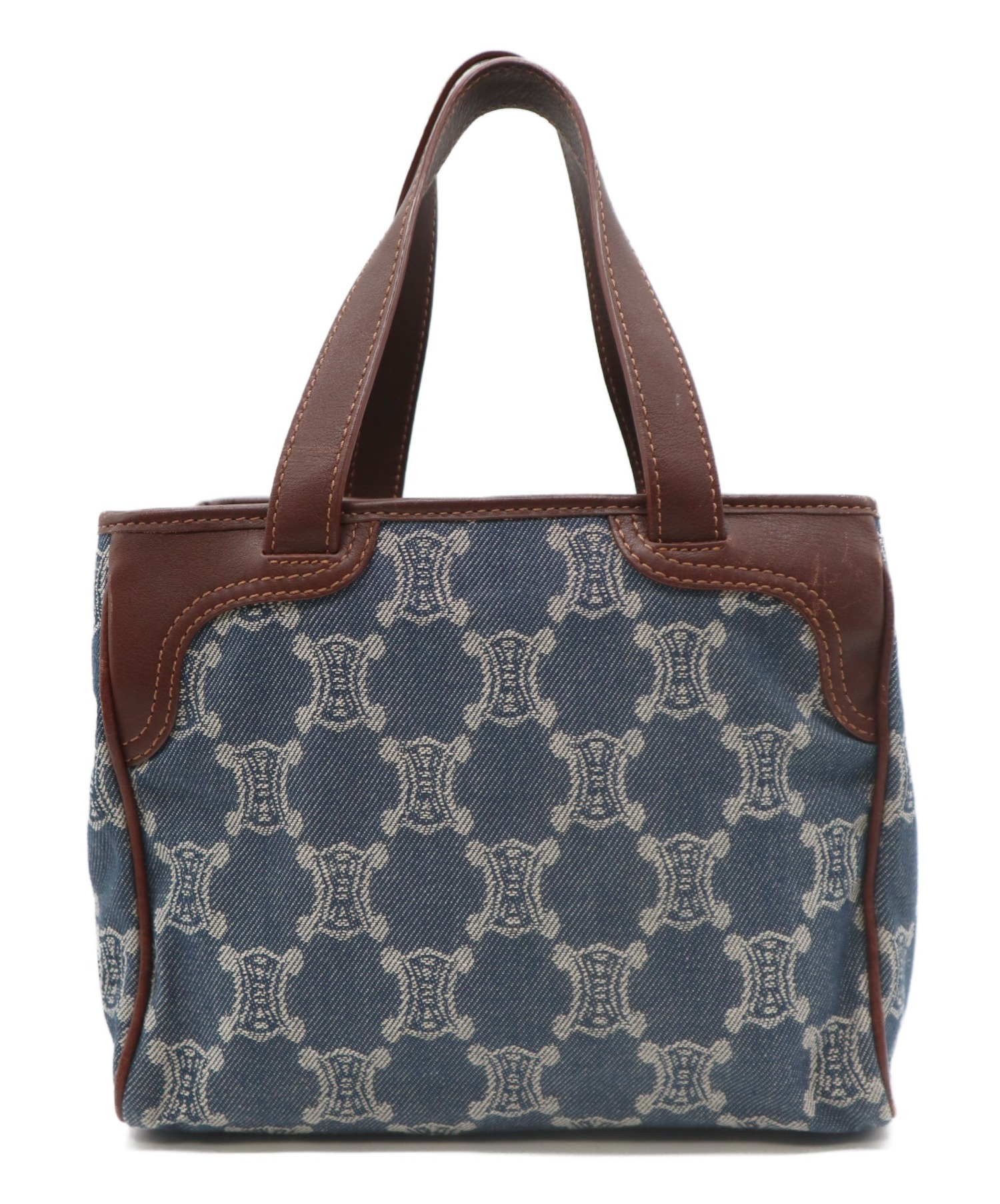 中古・古着通販】CELINE (セリーヌ) マカダム柄デニムハンドバッグ 