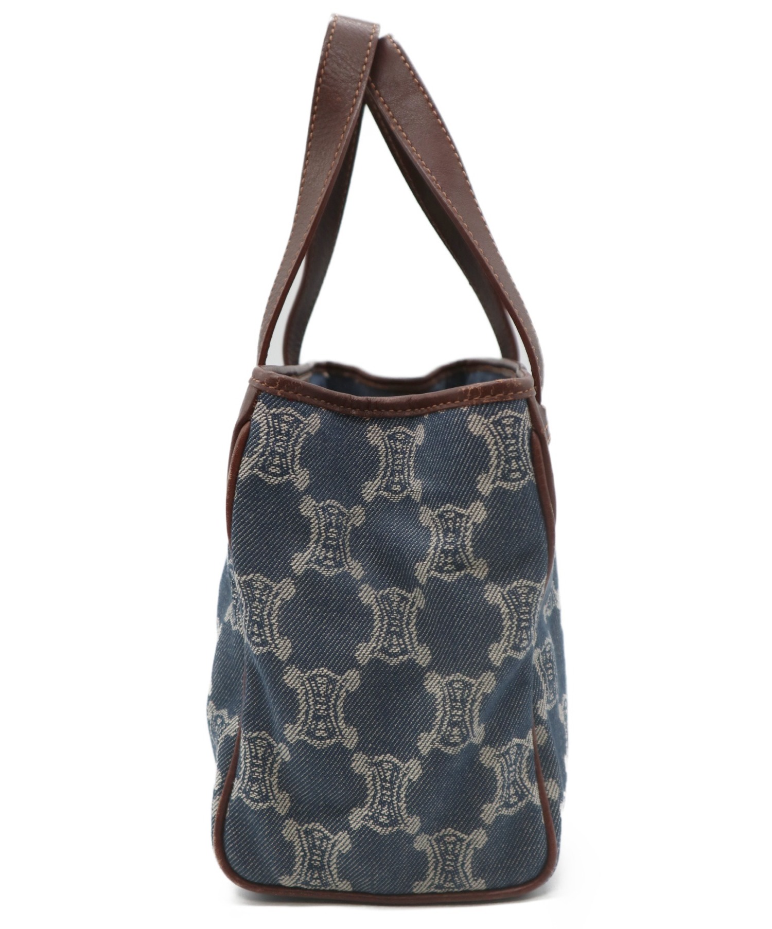 中古・古着通販】CELINE (セリーヌ) マカダム柄デニムハンドバッグ 