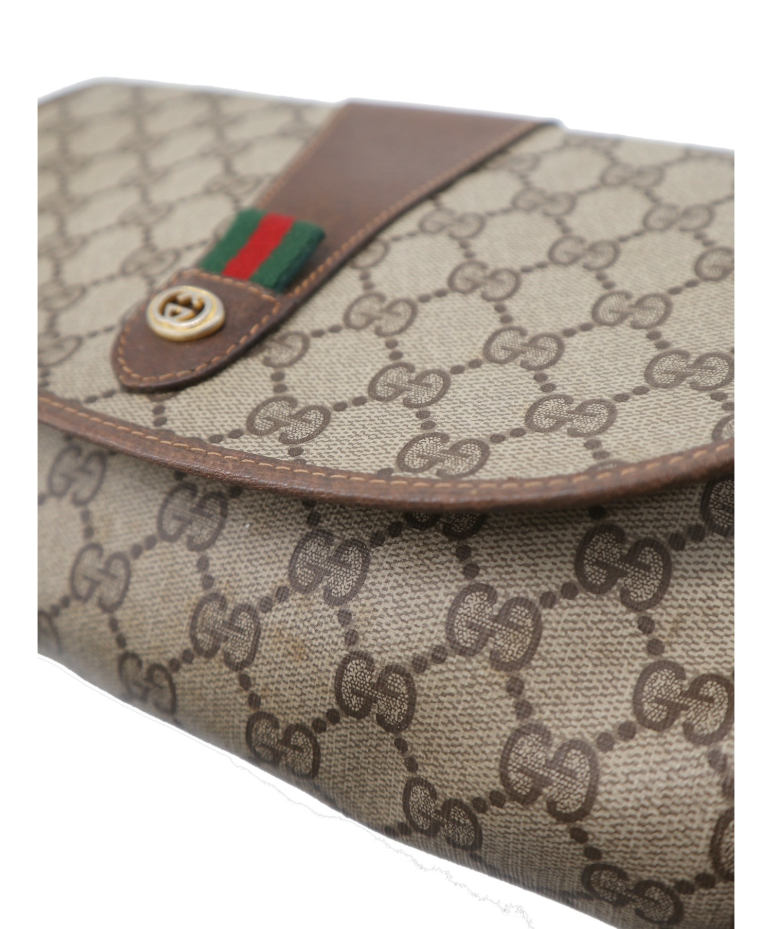 GUCCI PLUS GG パターン クラッチバッグ 中古・古着通販】GUCCI (グッチ) GGプラスシェリーラインクラッチ