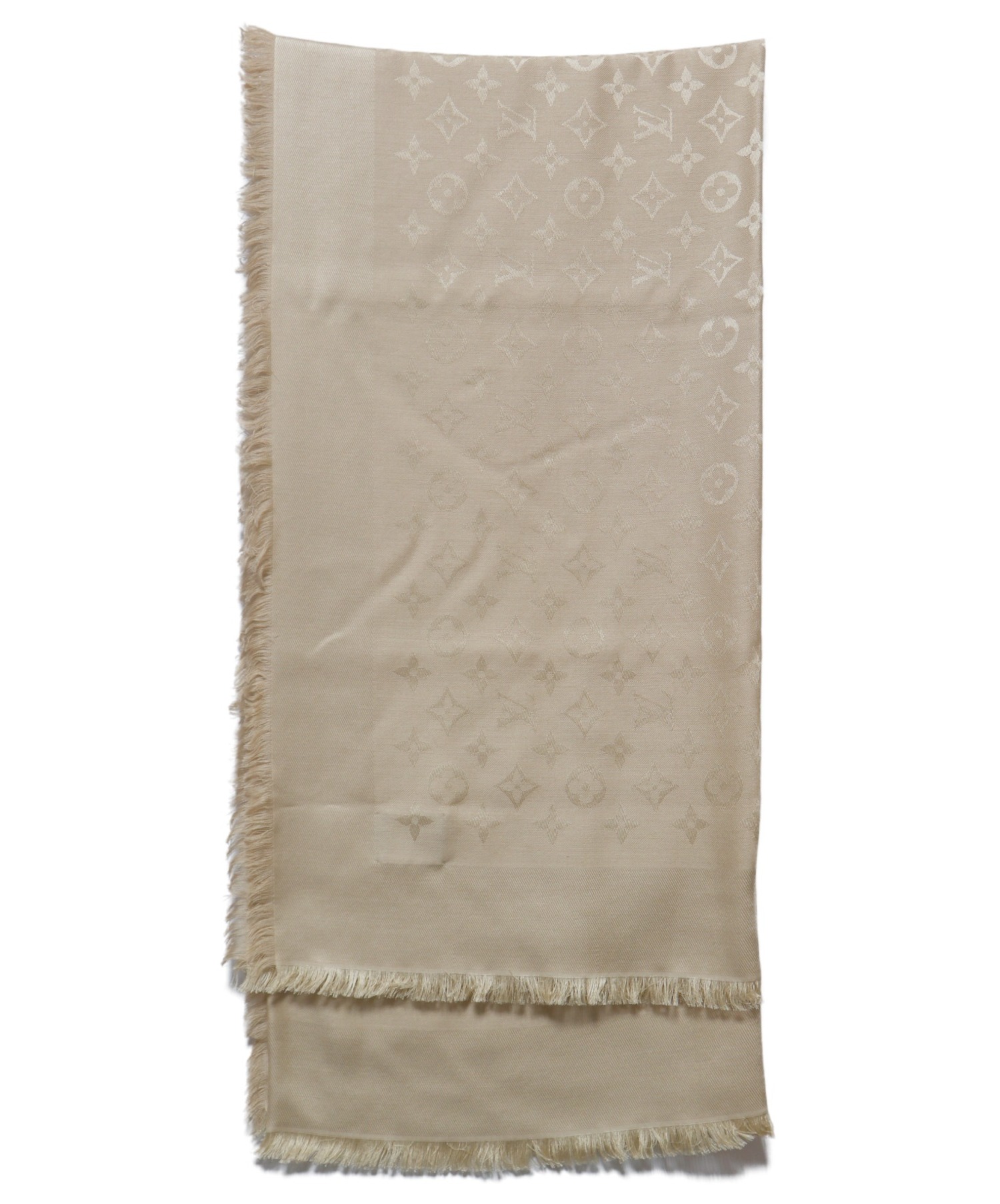 中古品 LOUIS VUITTON ベージュ ストール 中古・古着通販】LOUIS VUITTON (ルイ ヴィトン) モノグラム大判