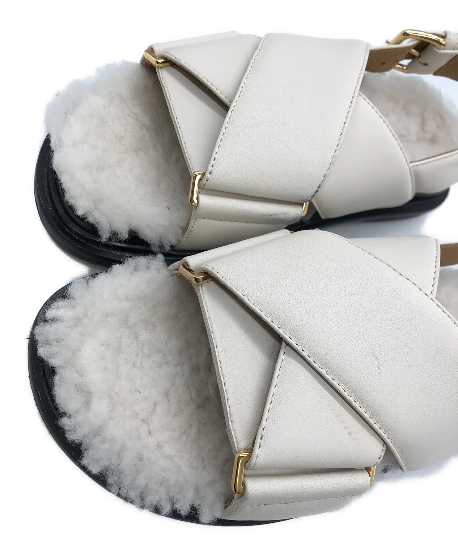 中古・古着通販】MARNI (マルニ) フスベットサンダル アイボリー
