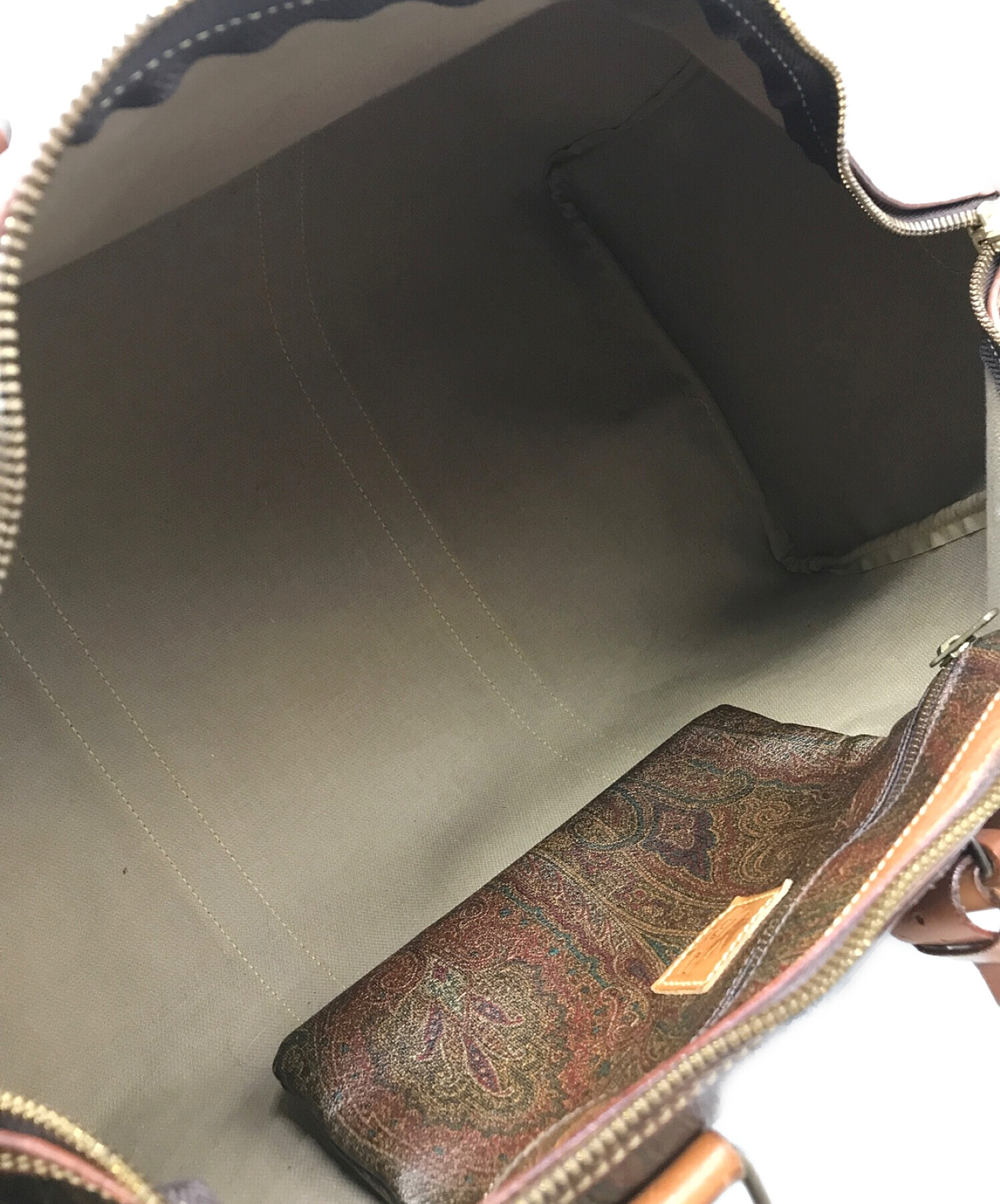 ETRO ペイズリー柄 ボストンバッグ 中型　タグ付※大幅値下げしました※ 中古・古着通販】ETRO (エトロ) ペイズリー柄ボストンバッグ ブラウン