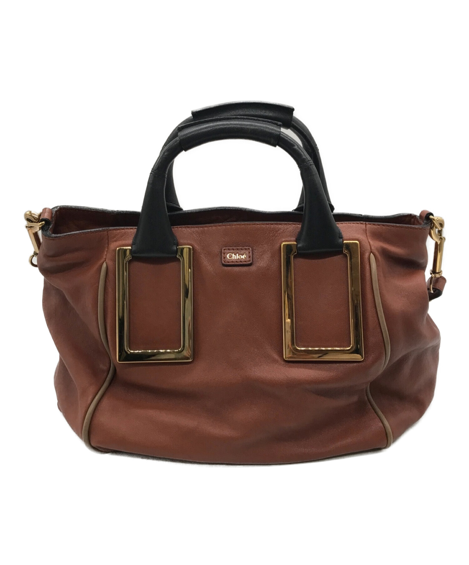 中古・古着通販】Chloe (クロエ) 2WAYレザーバッグ ブラウン 中古・古着通販】Chloe (クロエ) 2WAYレザーバッグ ブラウン