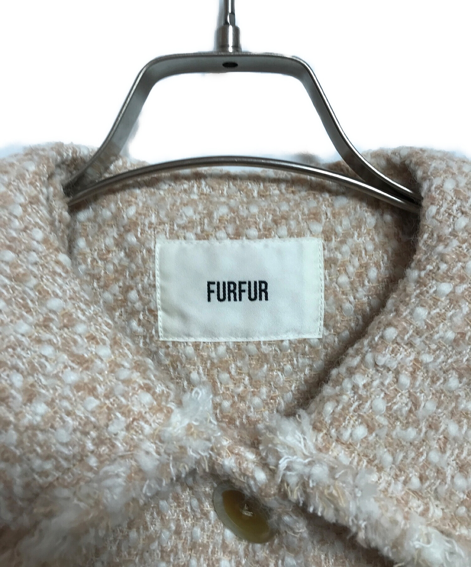 中古・古着通販】furfur (ファーファー) ビックカラーツイードコート  