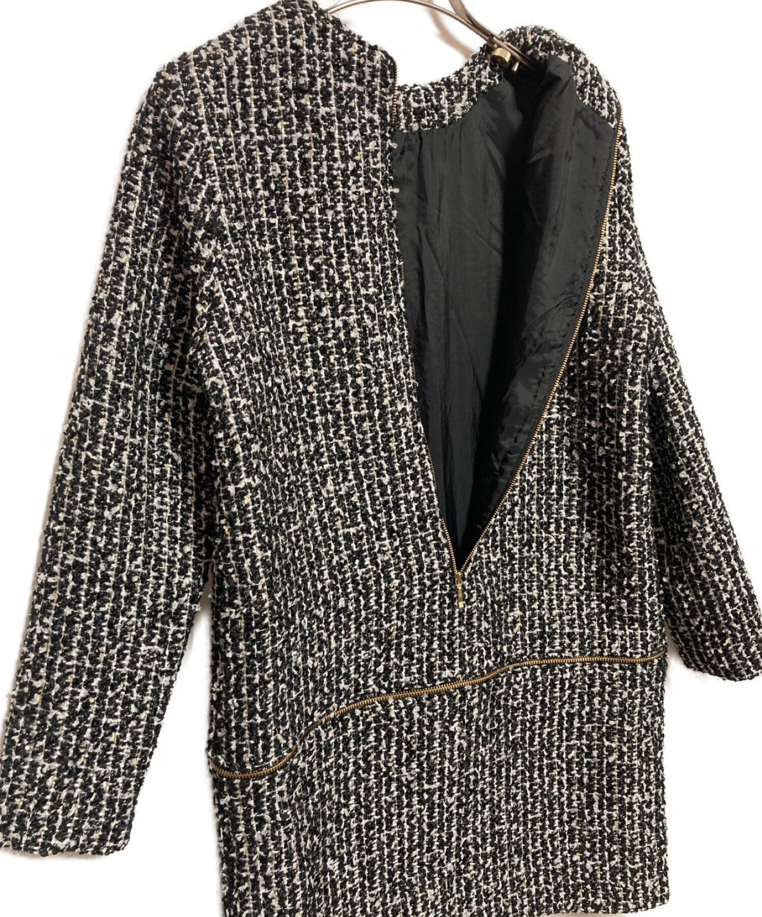 ALL ファッション OBLI オブリ ツイードジャンパースカート