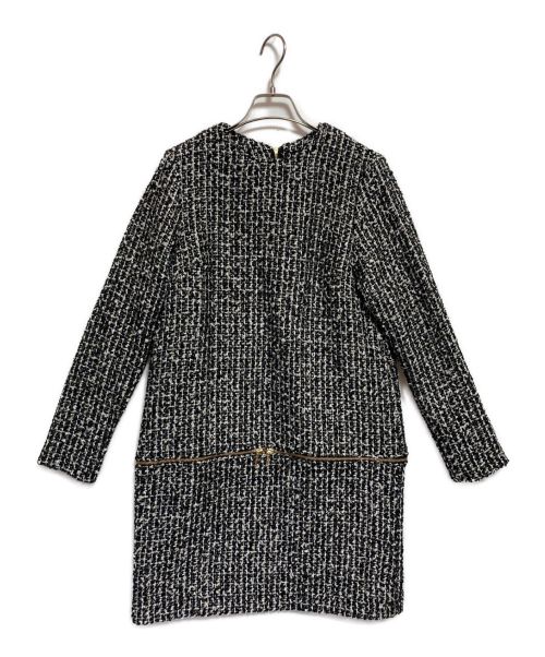 obliツイードジップワンピース ホワイト オブリ OBLI オブリ ツイード