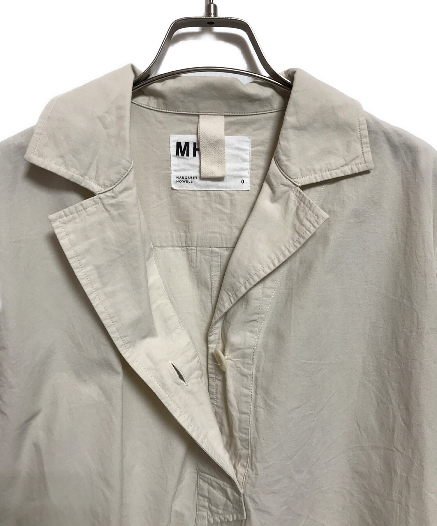 中古・古着通販】MHL (エムエイチエル) プルオーバーシャツ アイボリー  