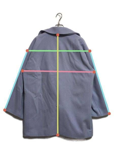 中古・古着通販】N.O.R.C (ノーク) メルトンPコート ブルー サイズ:1