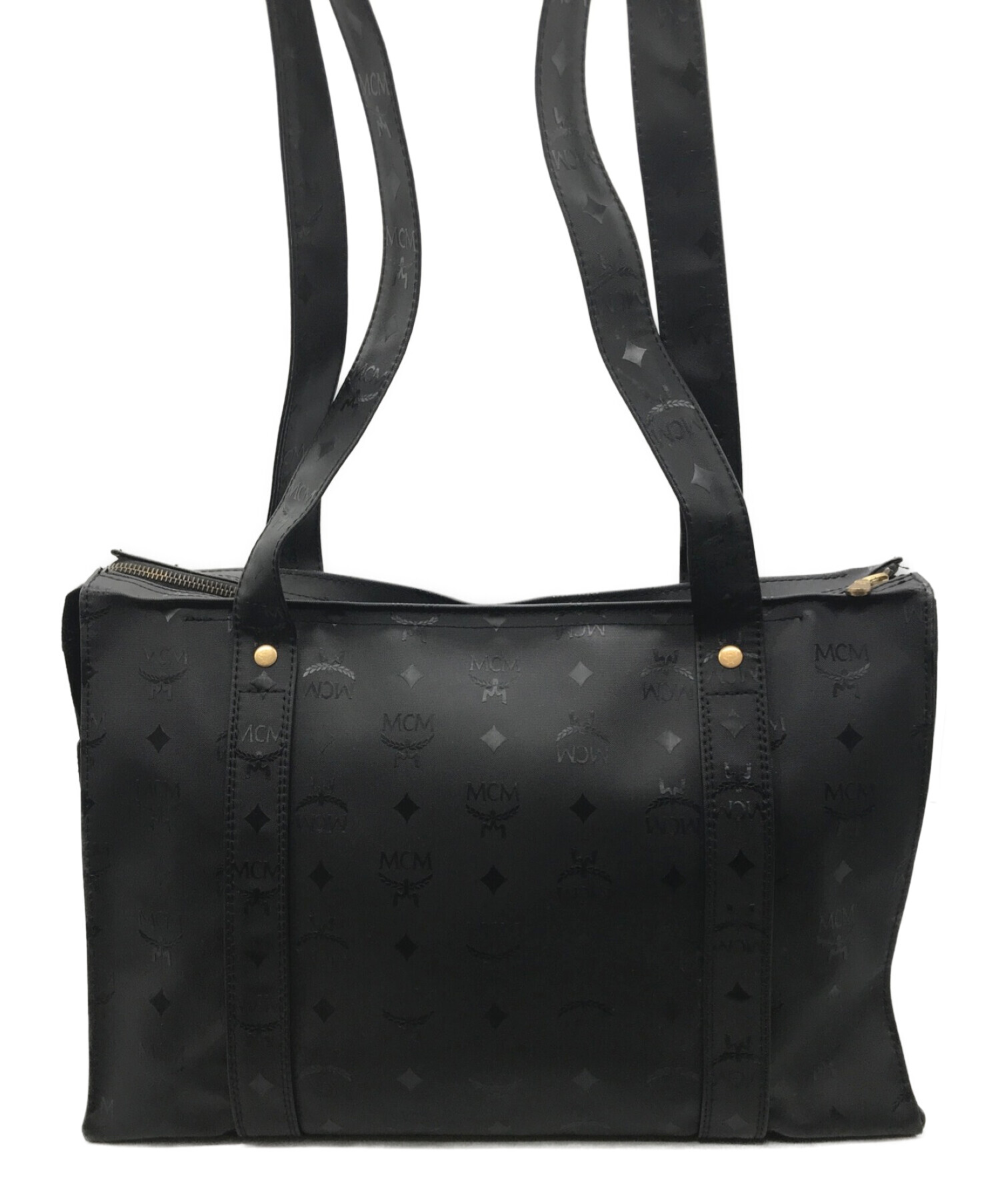 中古・古着通販】MCM (エムシーエム) PVCトートバッグ ブラック 