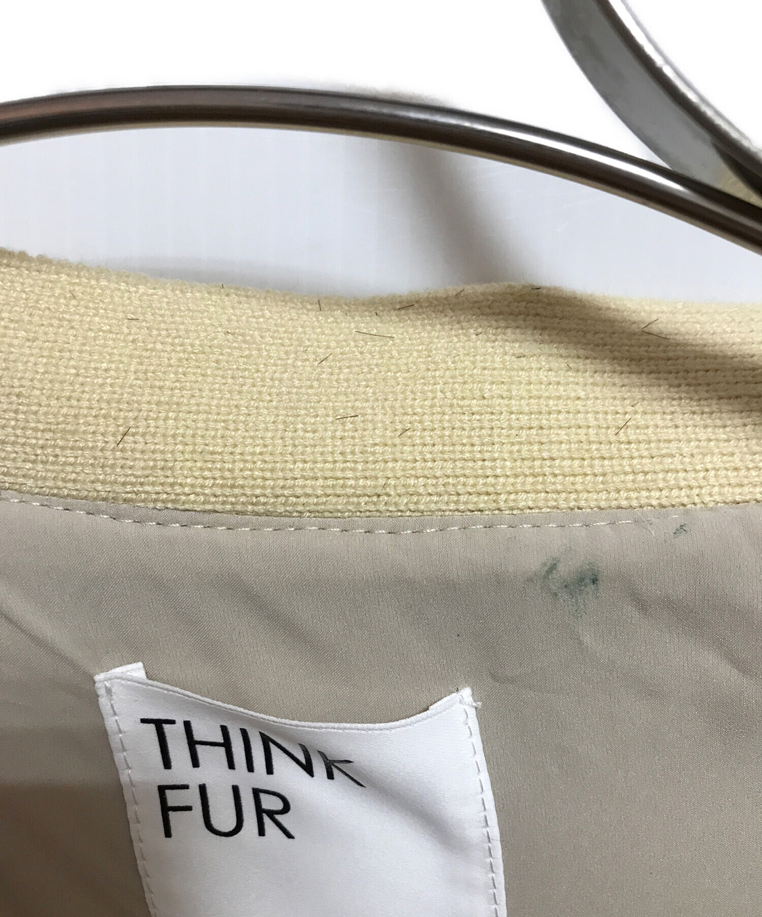 THINK FUR シンクファー　カーディガン 中古・古着通販】THINK FUR (シンクファー) Fur×Knit Medium Cardigan