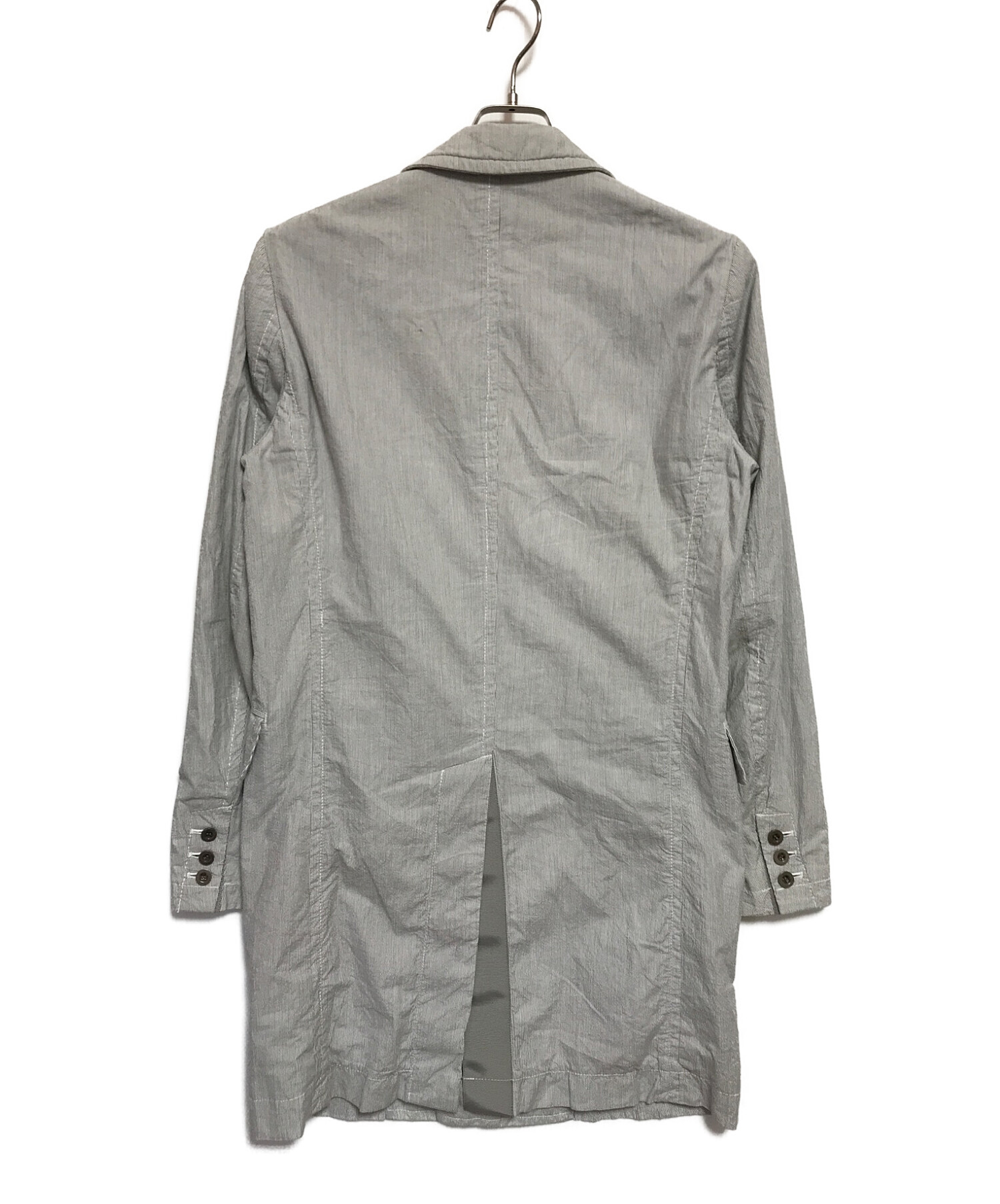 中古・古着通販】sacai (サカイ) ストライプ比翼ショップコート