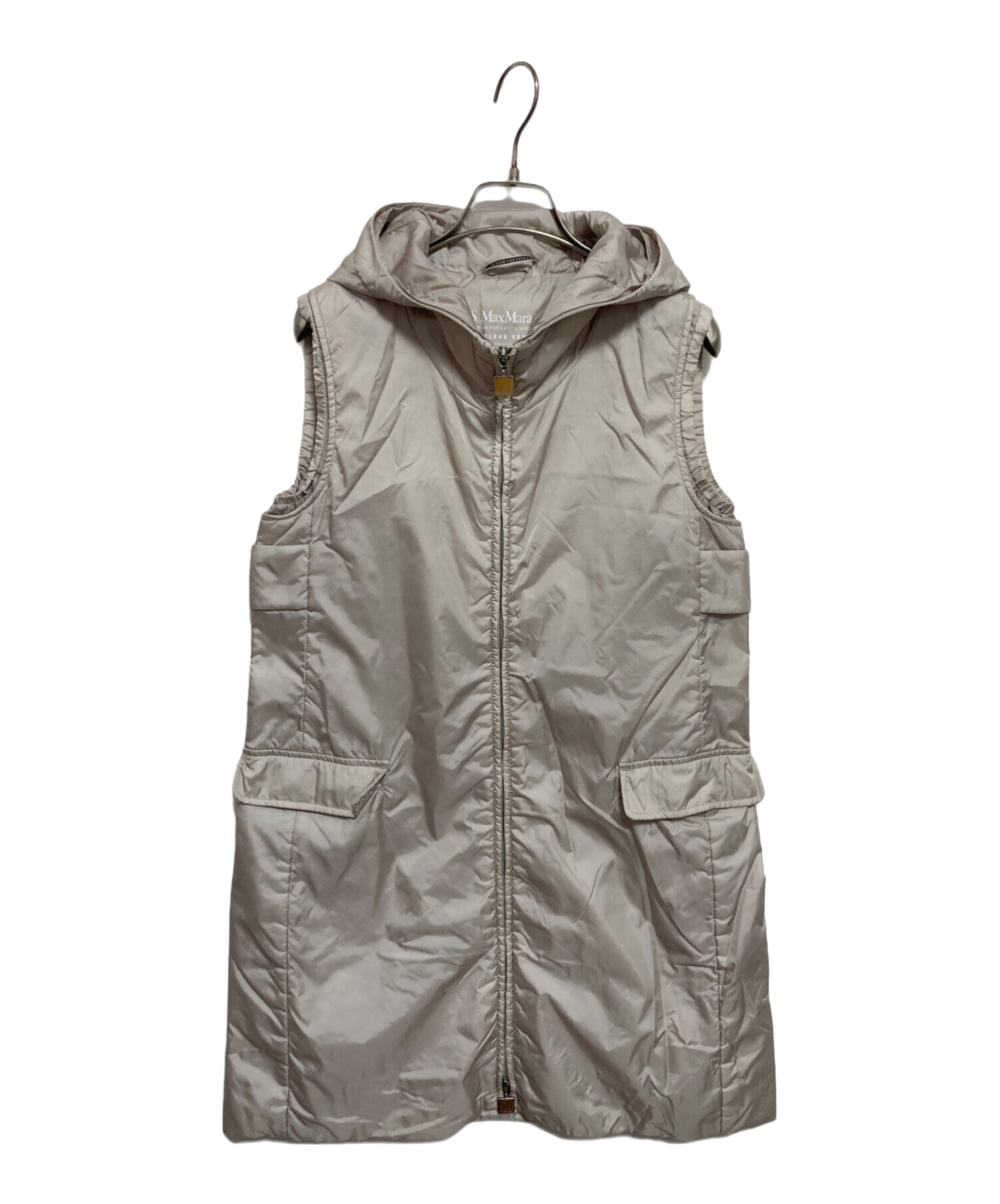 美品エスマックスマーラ ダウンベスト グレージュ 40 Max Mara - Max