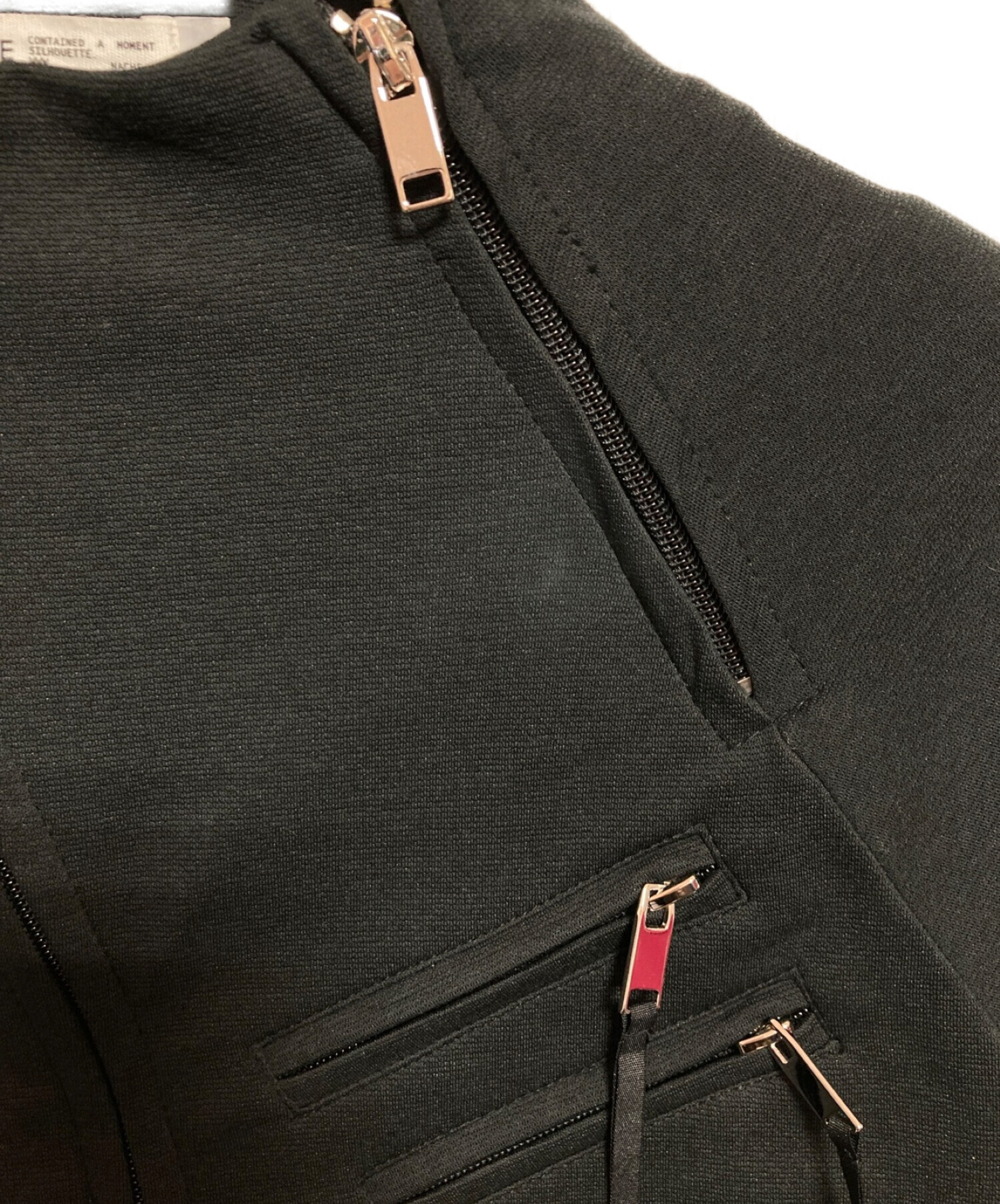中古・古着通販】NACHE (ナチェ) ZIP DETAIL TRACK JERSEY ブラック 