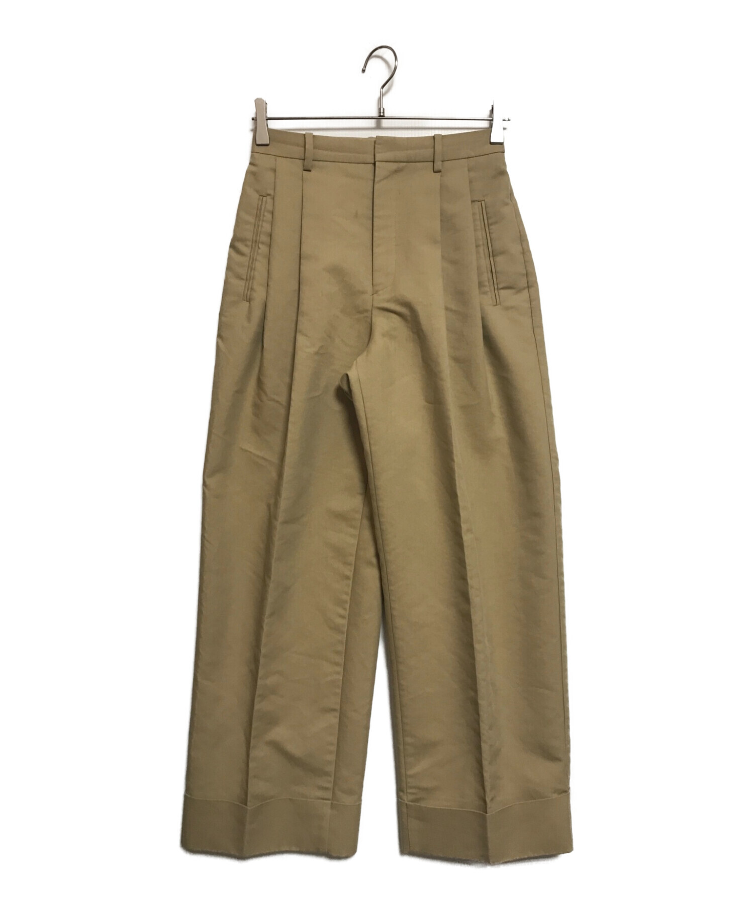 LOEFF（ロエフ）＞ コットンツイル 2タックパンツ2 ミースロエ] 2