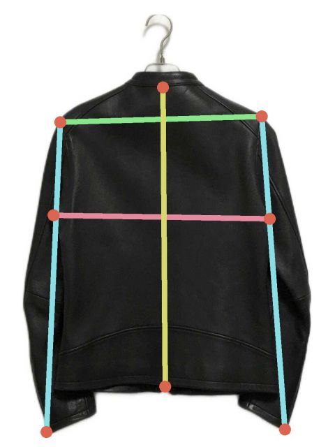 中古・古着通販】HARE (ハレ) シングルライダースジャケット ブラック