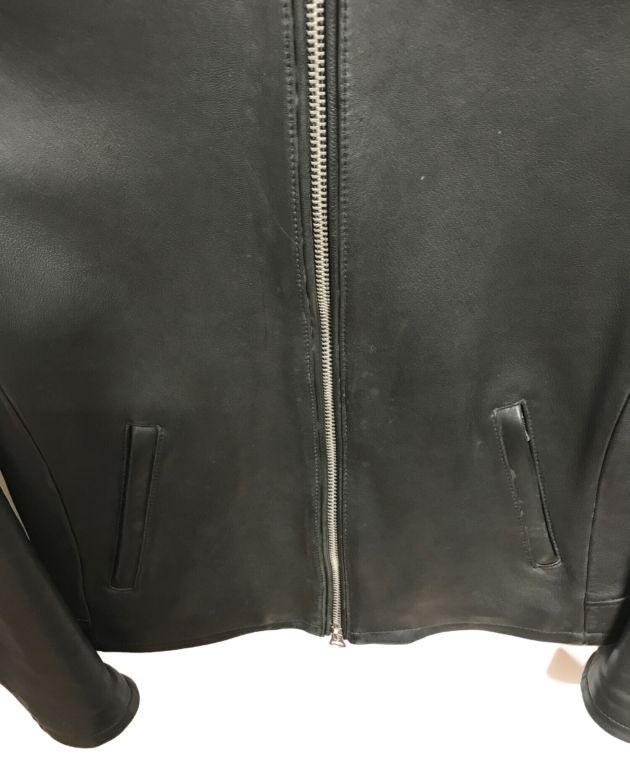 中古・古着通販】HARE (ハレ) シングルライダースジャケット ブラック