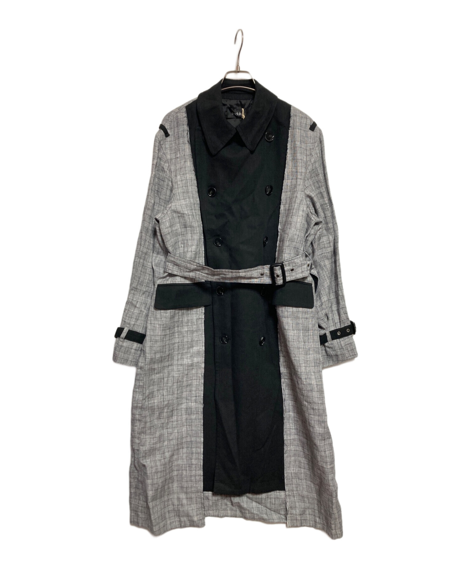 中古・古着通販】soduk (スドーク) ドッキングロングコート グレー  