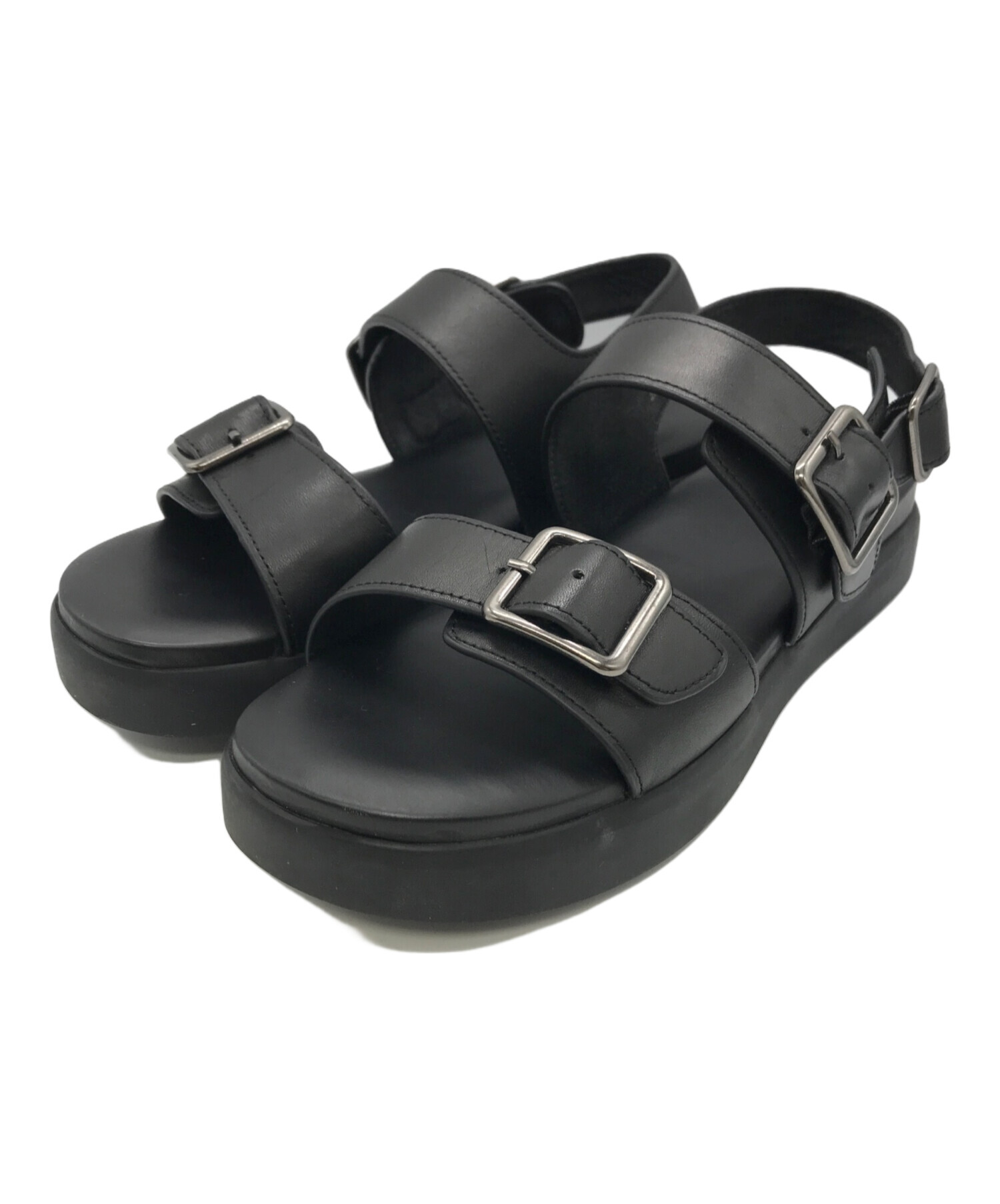 MARGARET HOWELL idea ブラックサンダル MARGARET HOWELL idea本革