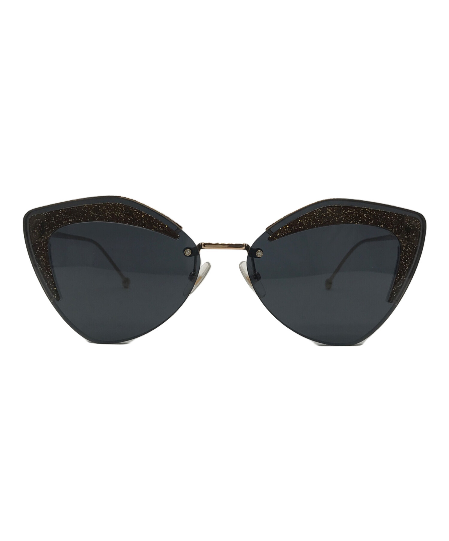 中古・古着通販】FENDI (フェンディ) サングラス ブラック×ゴールド