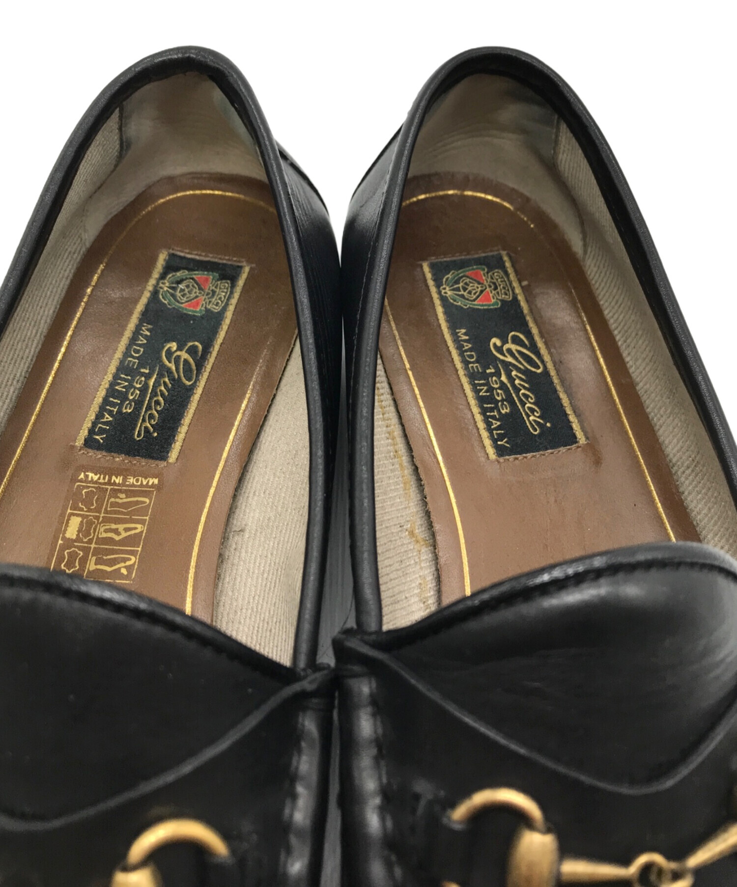 中古・古着通販】GUCCI (グッチ) ホースビットローファー ブラック