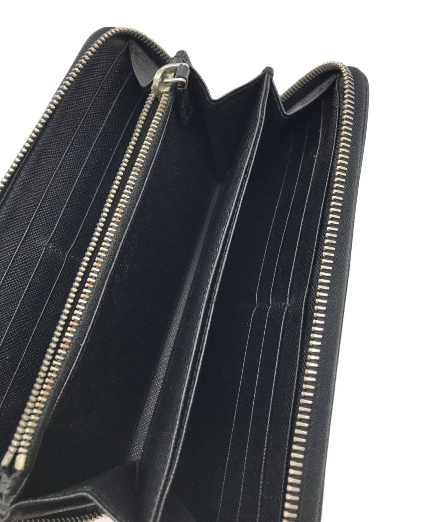 中古・古着通販】PRADA (プラダ) サフィアーノラウンドジップ