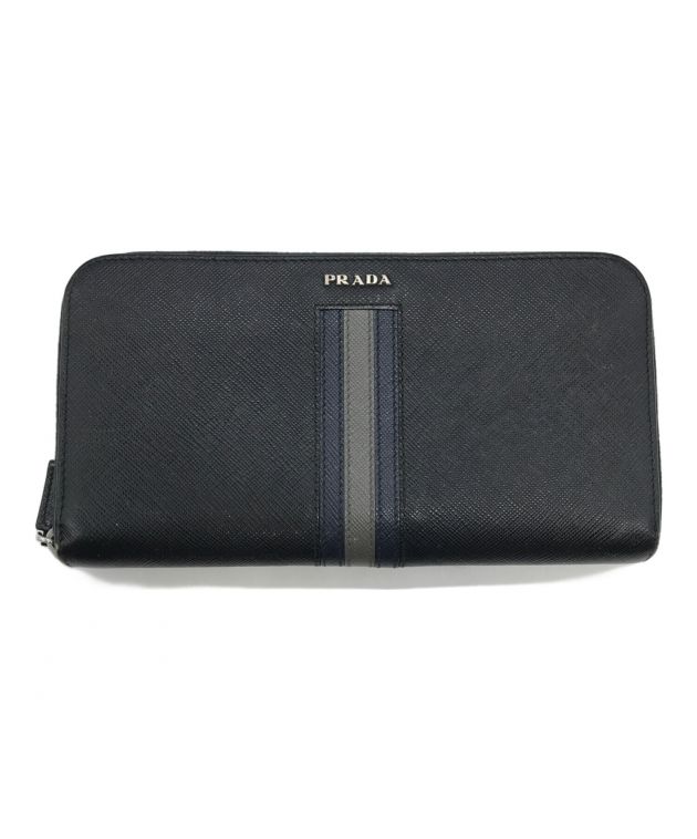 中古・古着通販】PRADA (プラダ) サフィアーノラウンドジップ