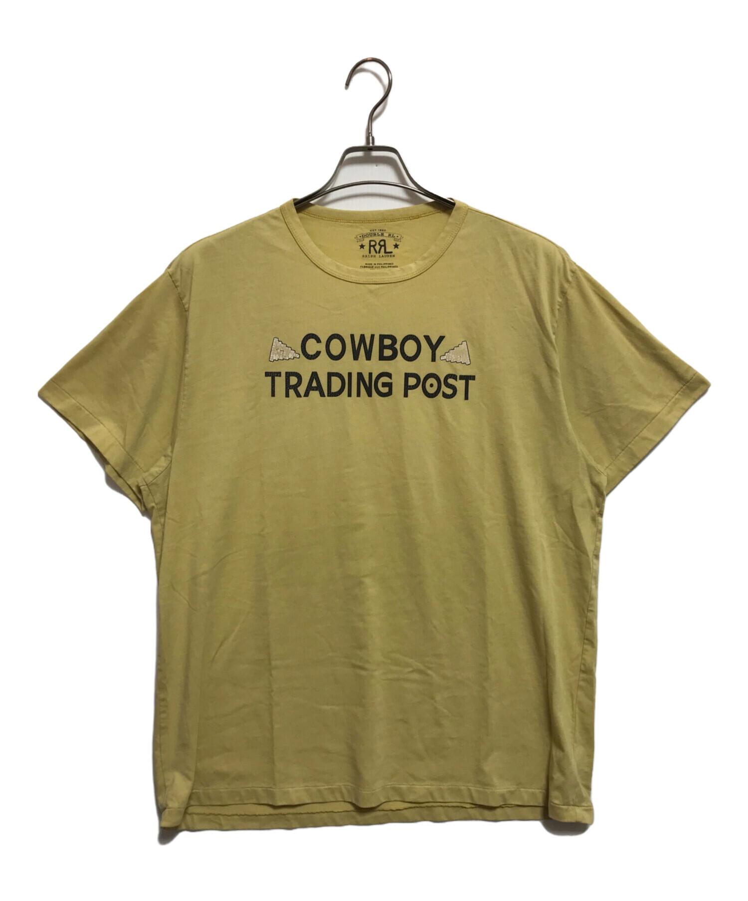 中古・古着通販】RRL (ダブルアールエル) プリントTシャツ イエロー