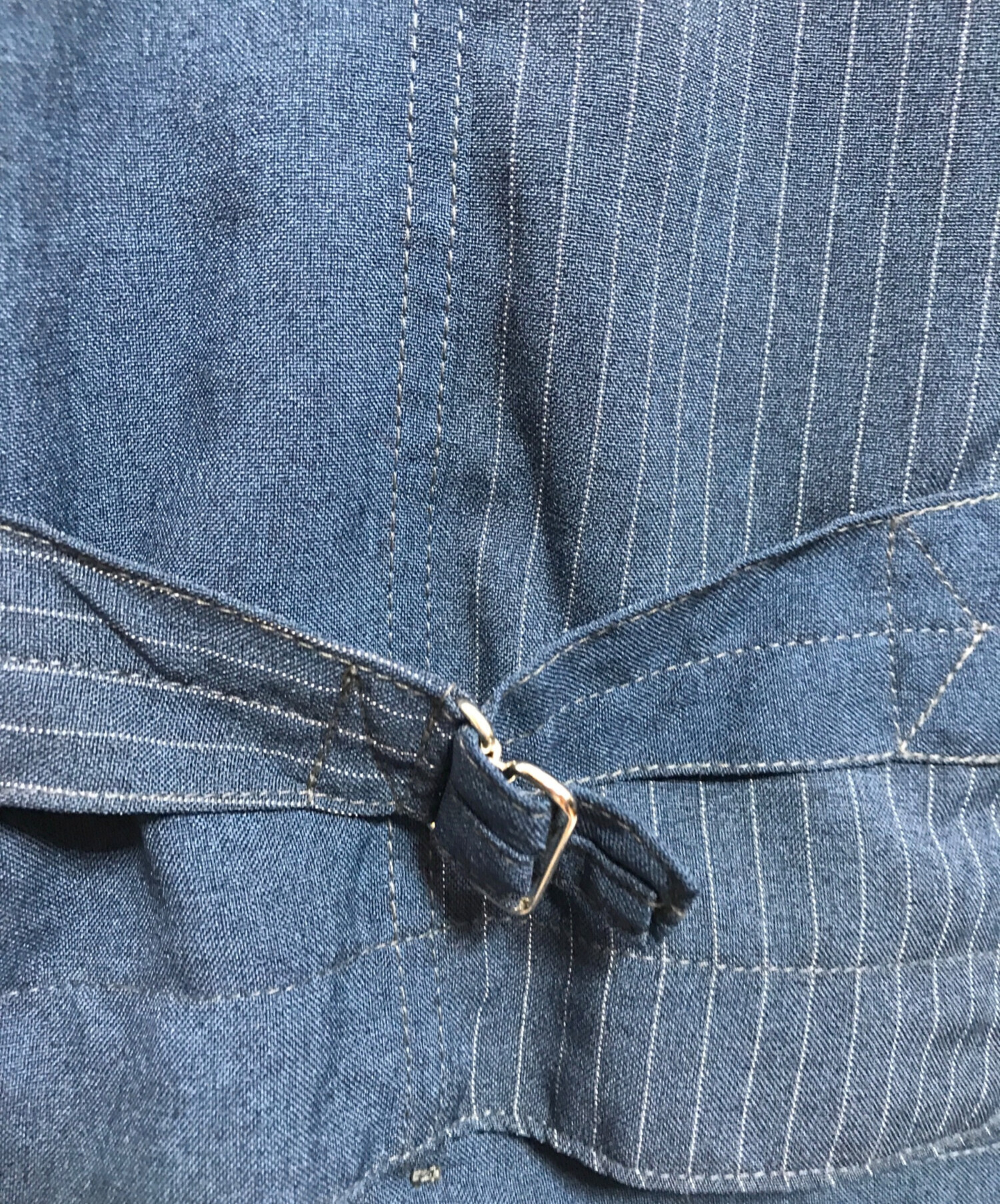 POST O'ALLS ネイビー ベスト M 中古・古着通販】POST O'ALLS (ポストオーバーオールズ) 切替ベスト