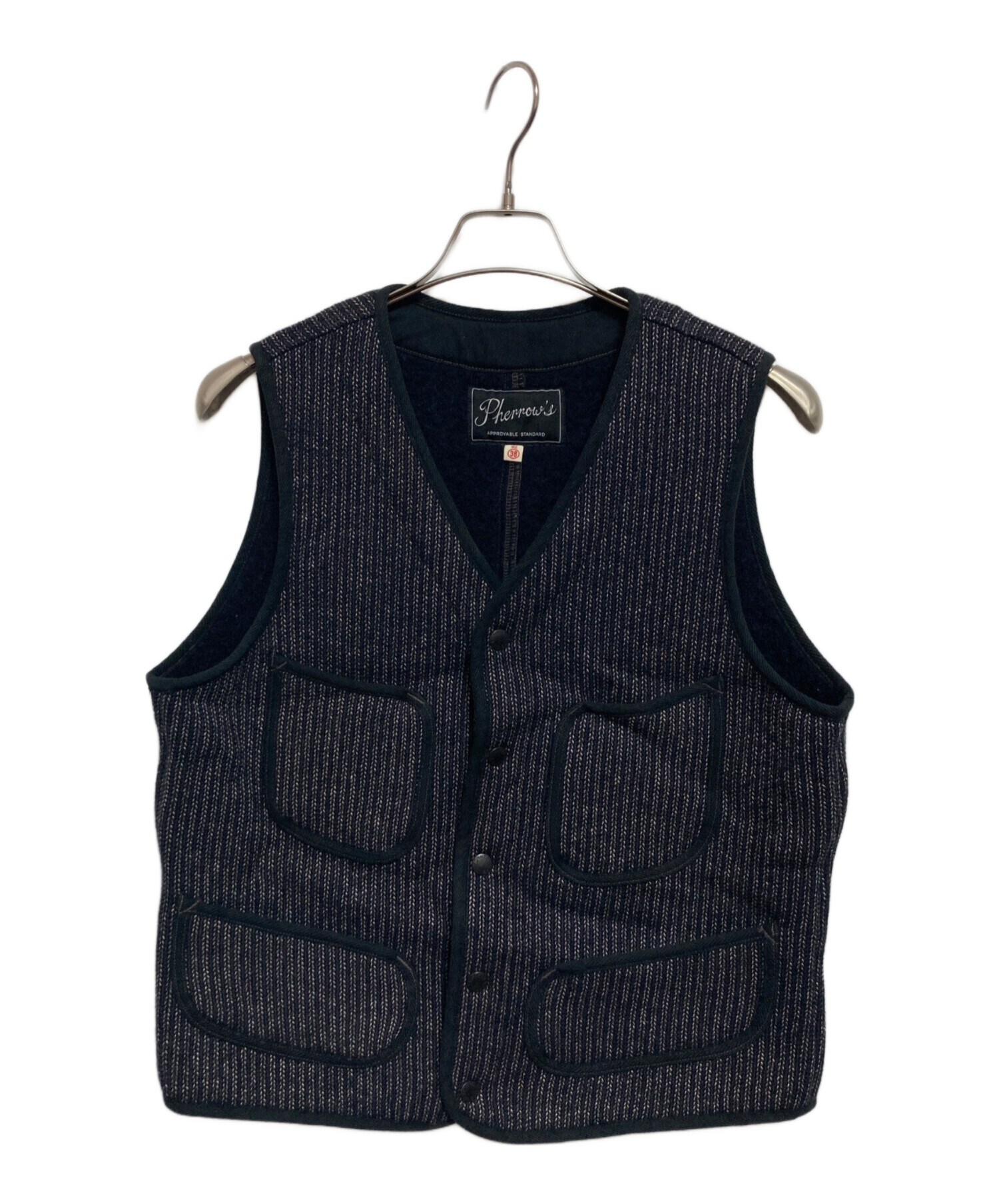 中古・古着通販】PHERROW'S (フェローズ) ツイードベスト ネイビー