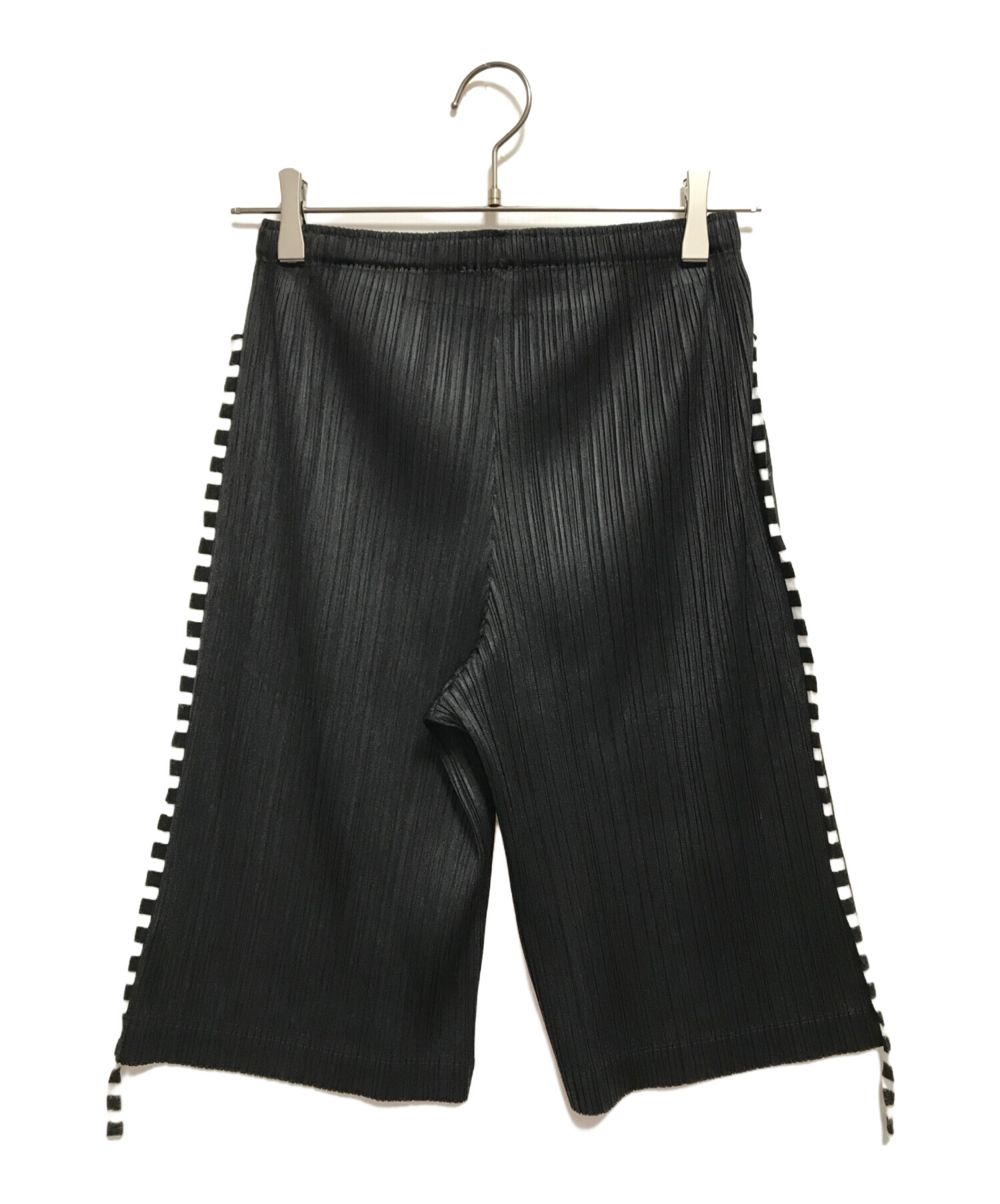 ■ 46298★年 プリーツプリーズ パンツ フラッフィー 1 ブラック プリーツプリーズPLEATS PLEASE 切替デザイン長袖プリーツブラウス 黒3