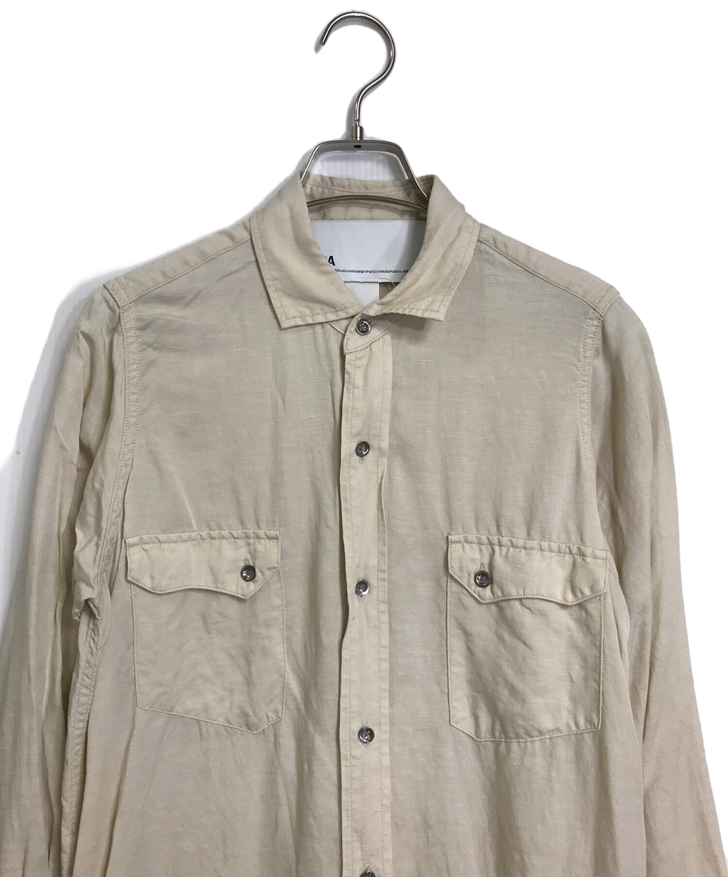 中古・古着通販】TICCA (ティッカ) リネン混ツイルロングシャツ