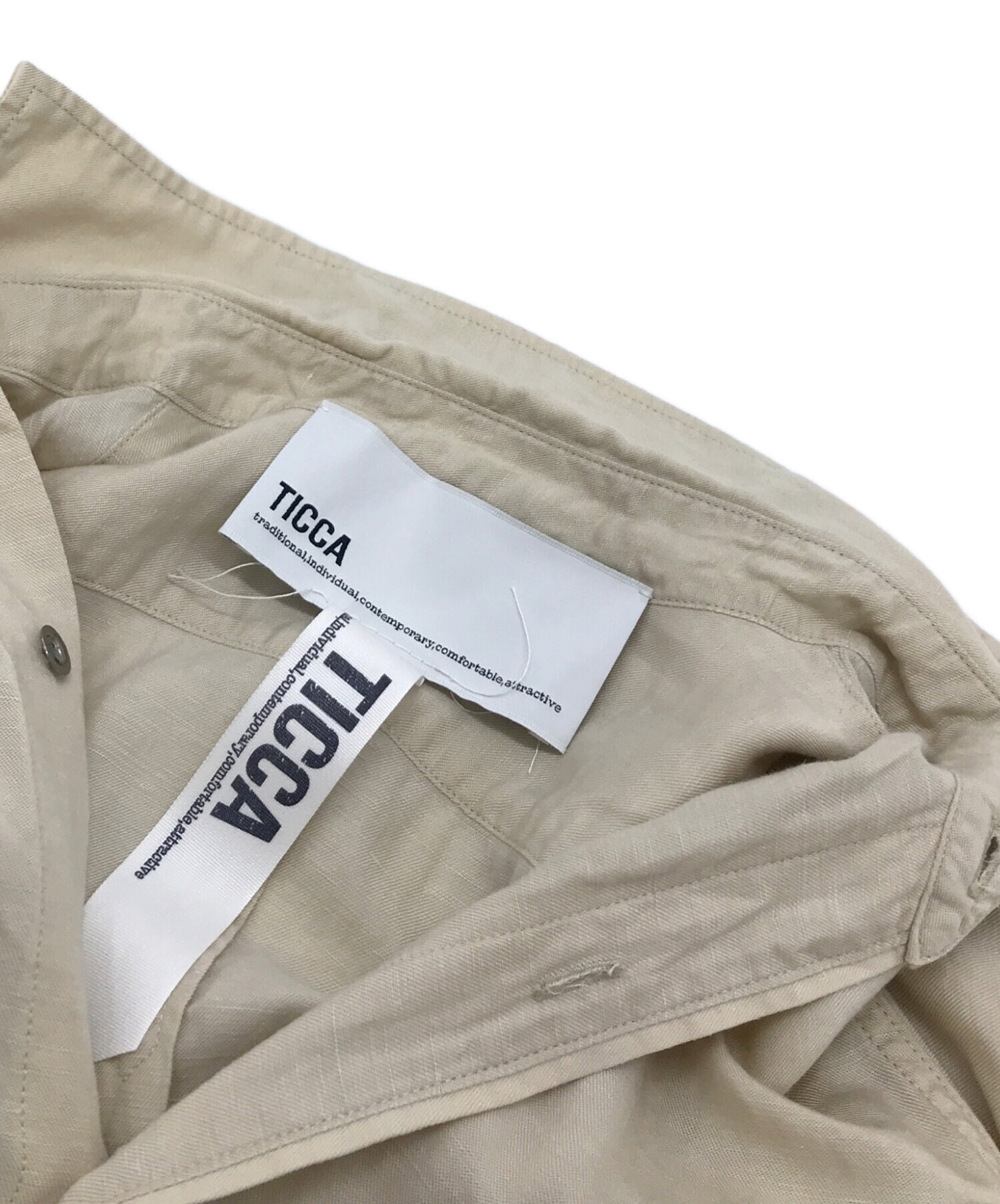 中古・古着通販】TICCA (ティッカ) リネン混ツイルロングシャツ